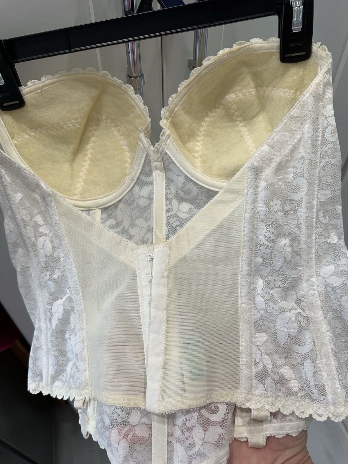 Vintage Carnival Lacey Strapless Bustier 36C Union Made ILGWU