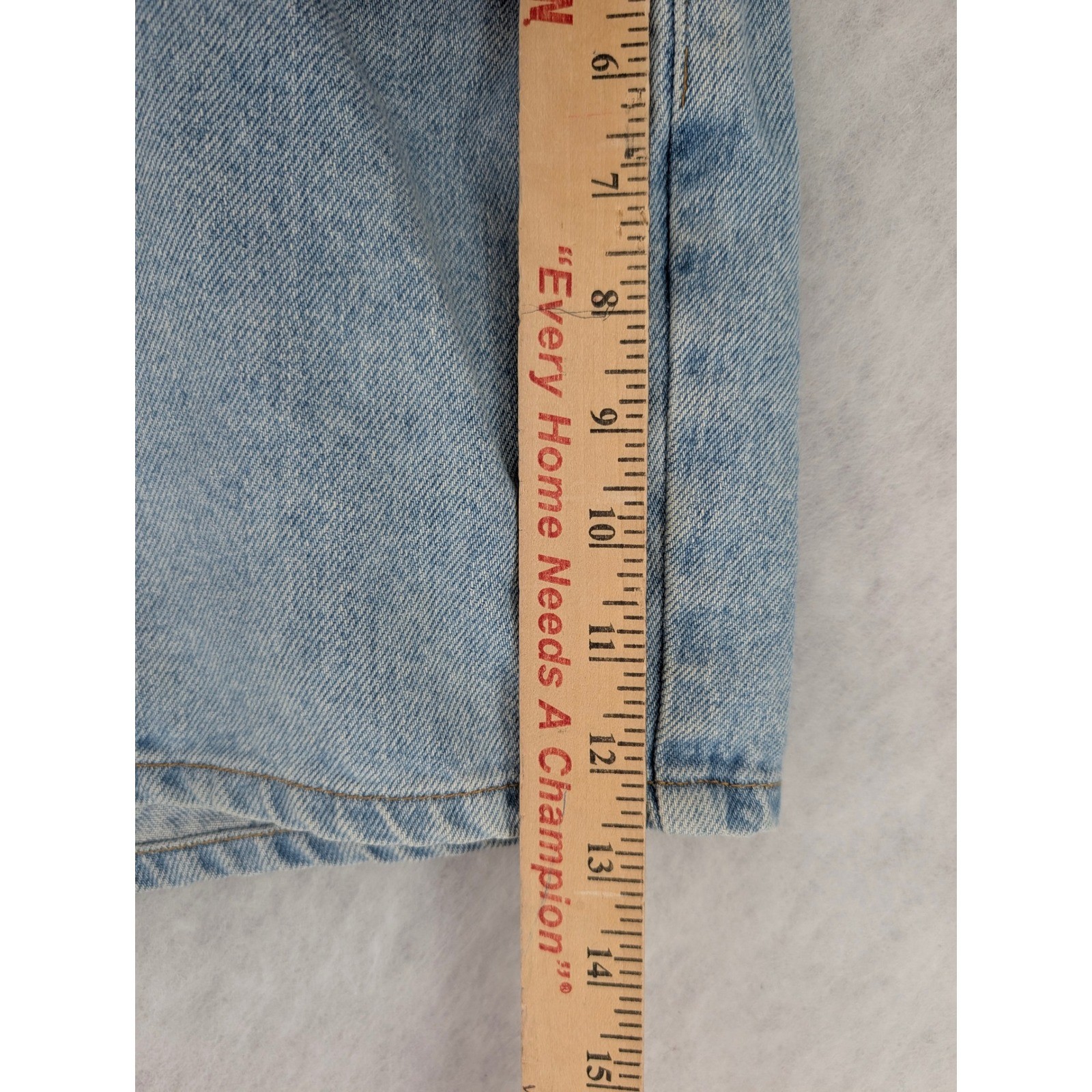 Sasson Vintage High Waisted Denim Shorts 13/14 Light Blue Button Fly 90s Retro