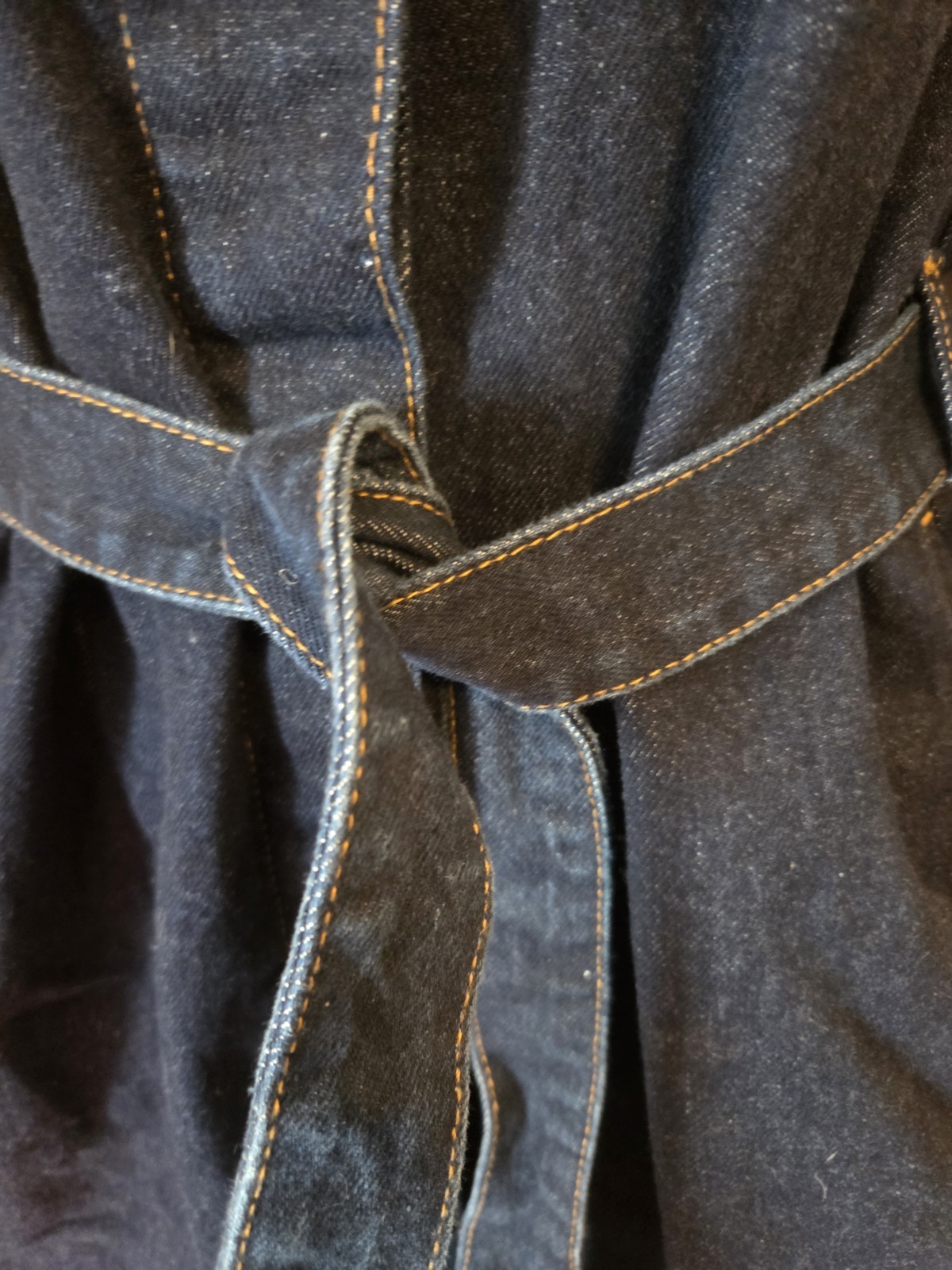 Vintage 90s LA Blues Denim Coat/Dress Mini Mint S