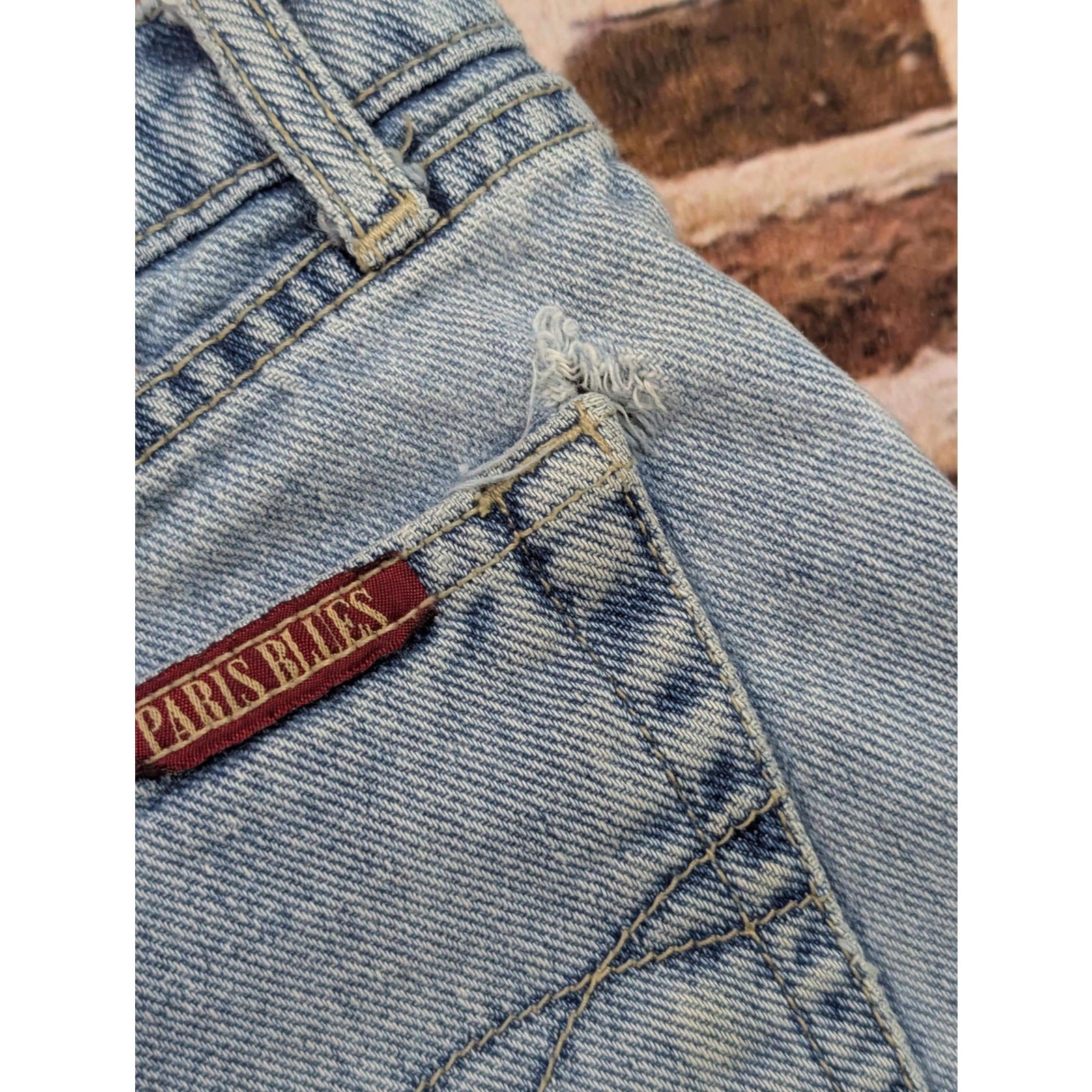 Vintage 90’s Y2k Jean Shorts Distressed Denim Short Shorts Paris Blues Size 7