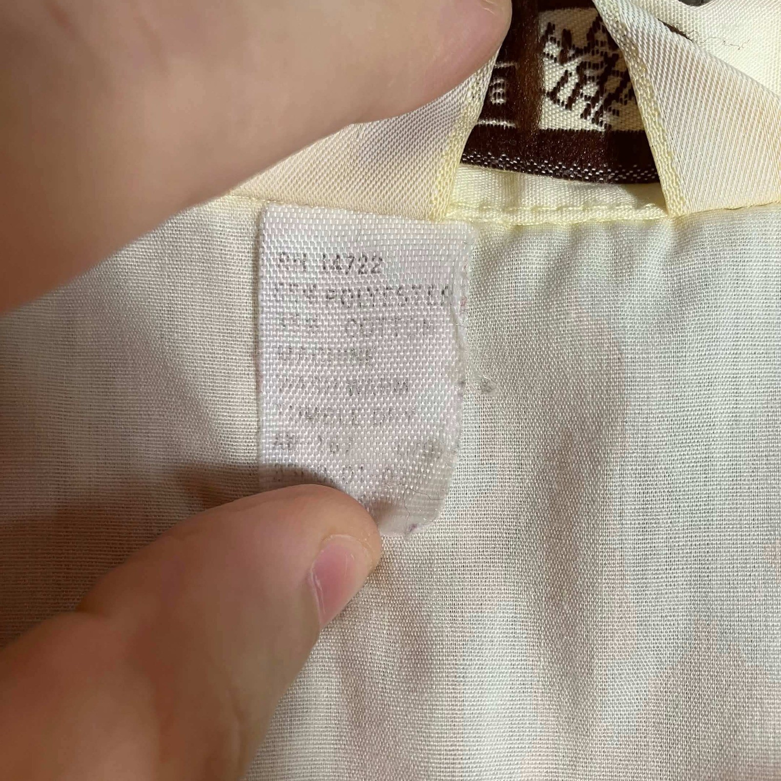 VTG 70s Sears The Fashion Place Womens Sleeveless Button Up Shirt Yellow Pastel
