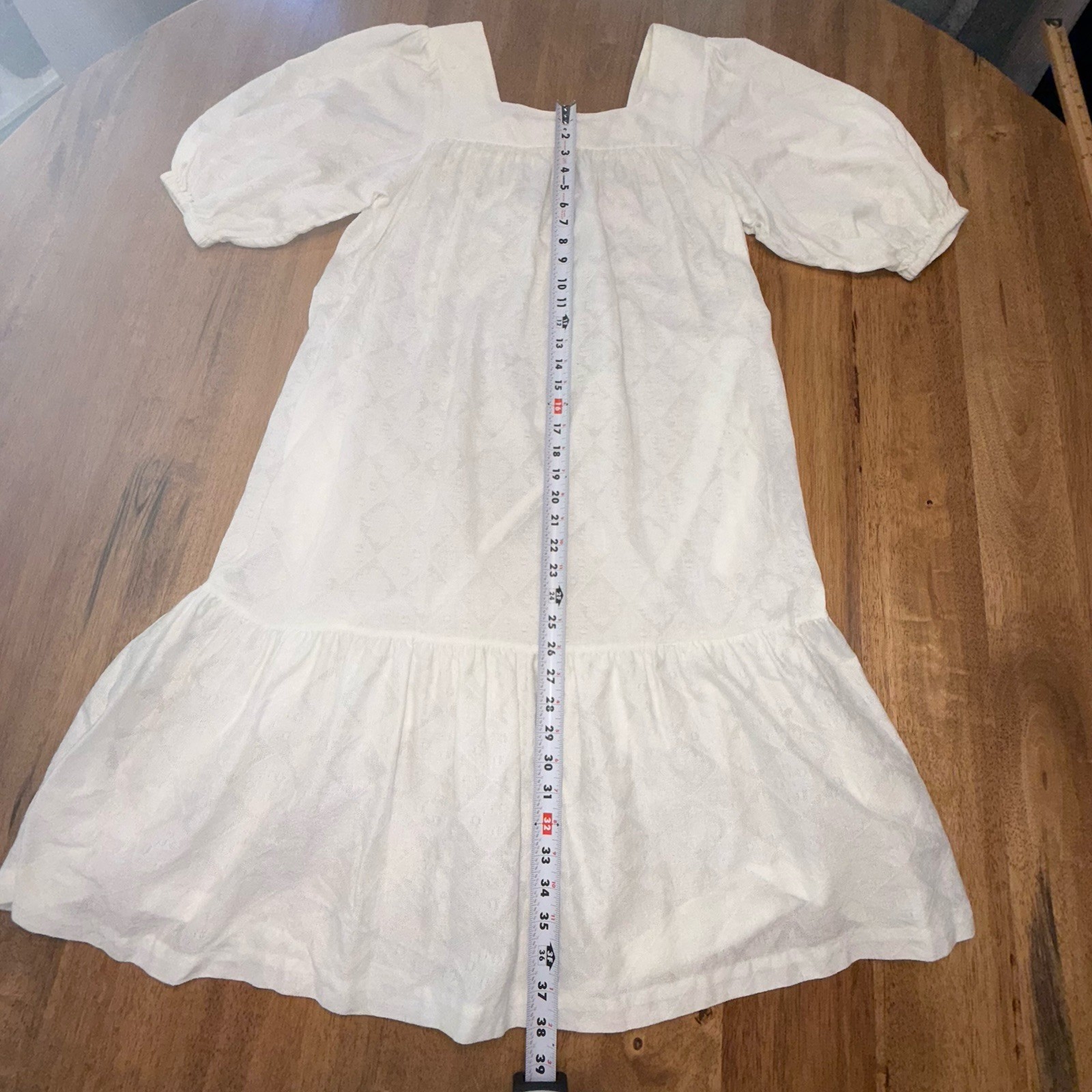 Vintage 80s White Prairie Dress Boho Farmhouse Lace Soft Girl Medium Periphery