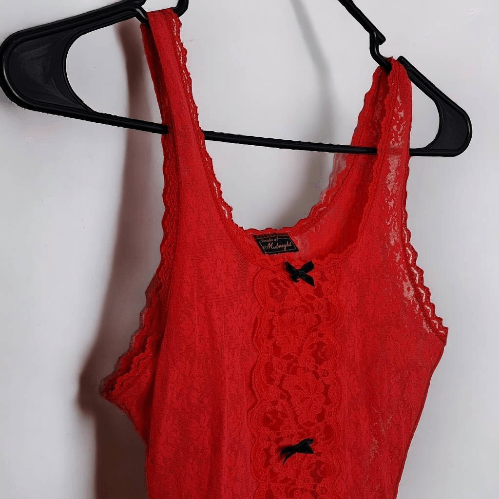 Stroke of Midnight Vintage 80s Gothic Vamp Lingerie size Small