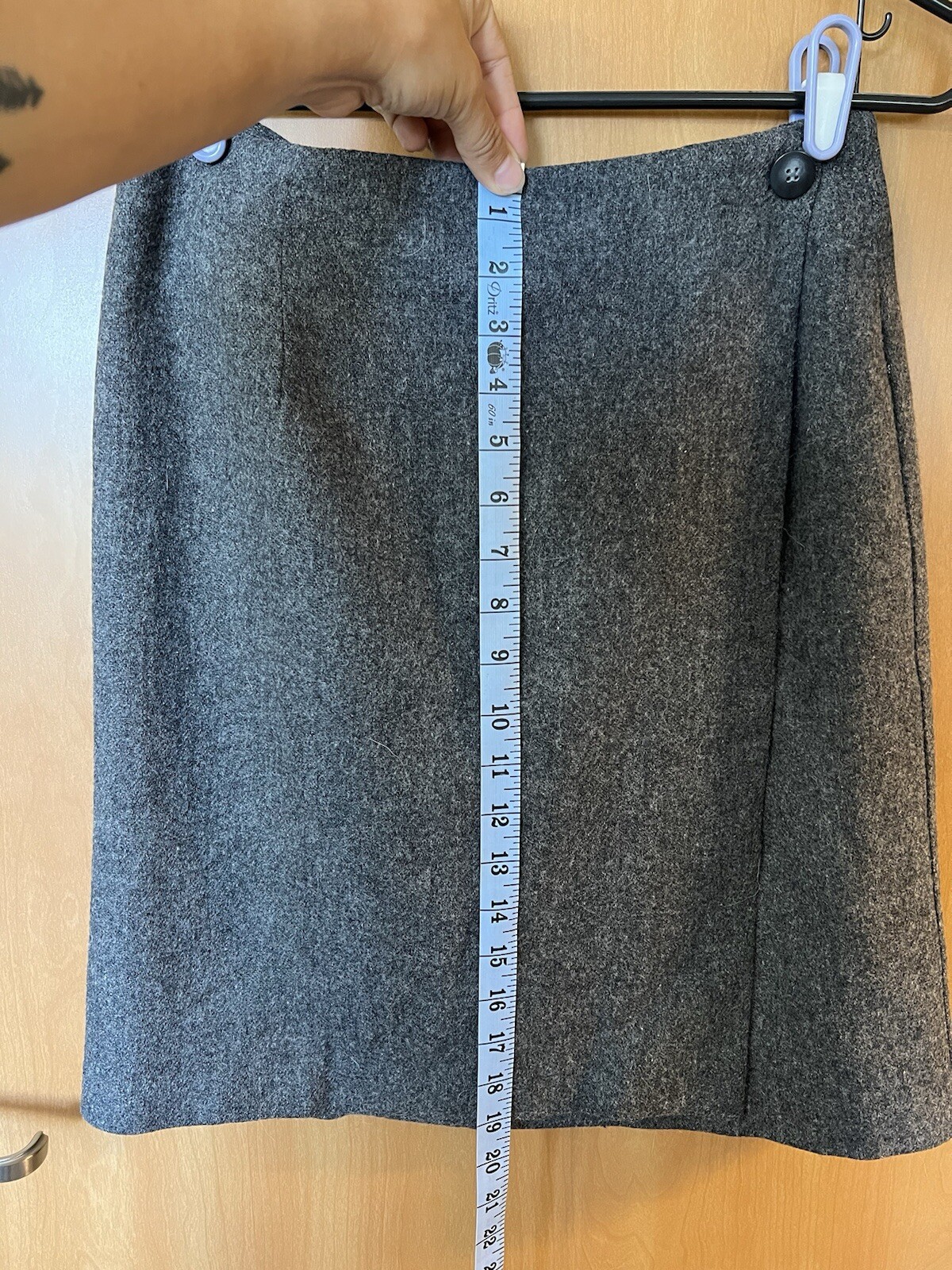 Vintage David Hollis Grey Wool Skirt – Sz 8