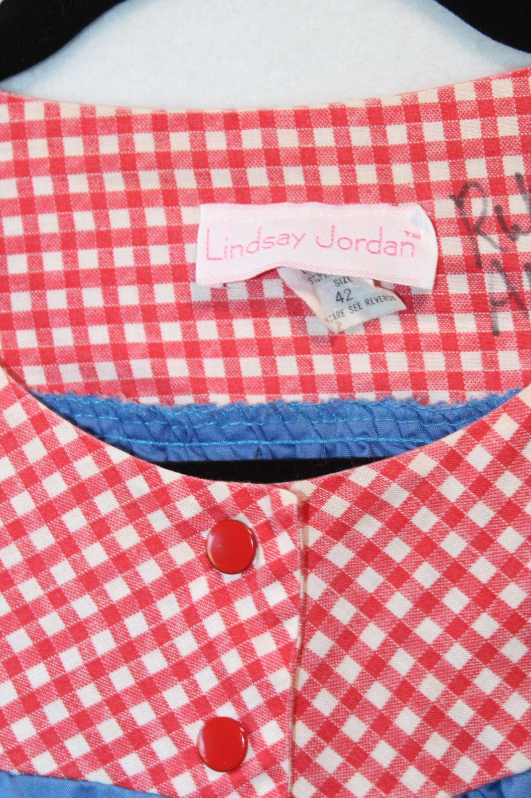 Lindsay Jordan House Dress Snaps Short Sleeves Granny Core 42