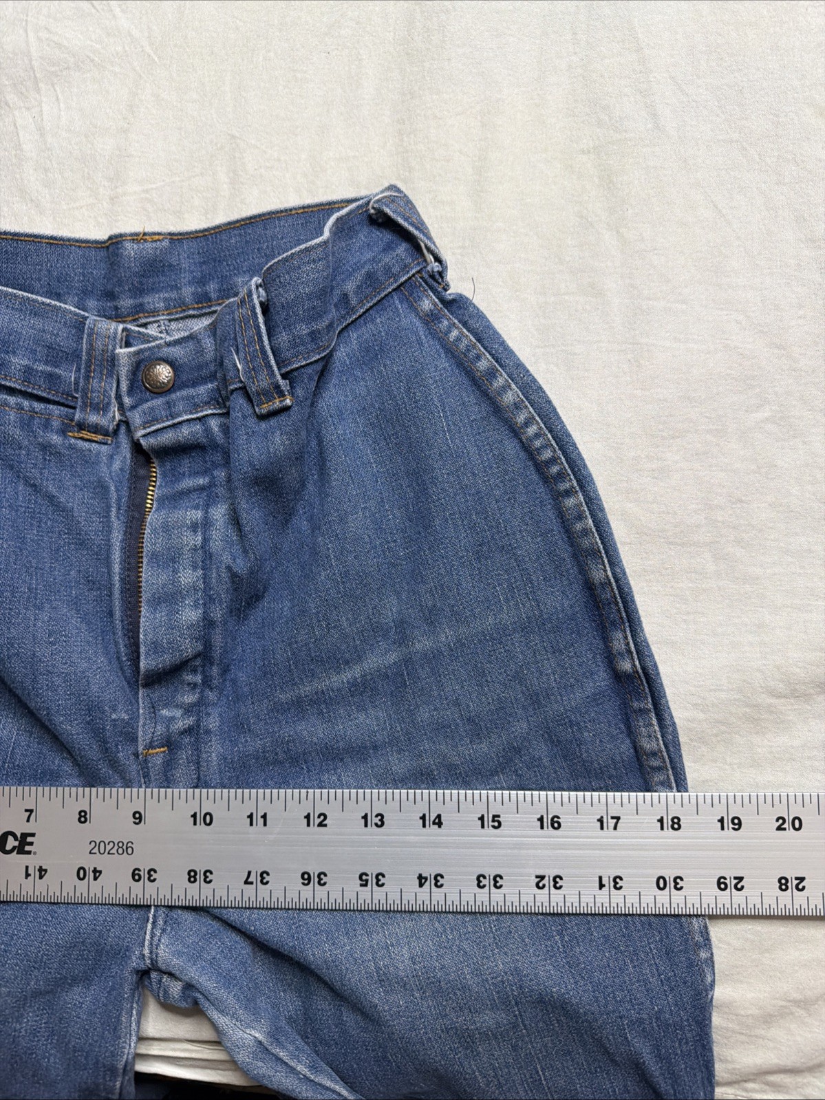 Vintage 70 1970s Jeans Boot Cut Calvary Style Women’s Denim Vtg 24X33