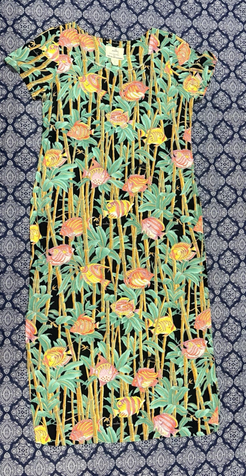 Vintage Reyn Spooner Smiley Collection Dress Size Small