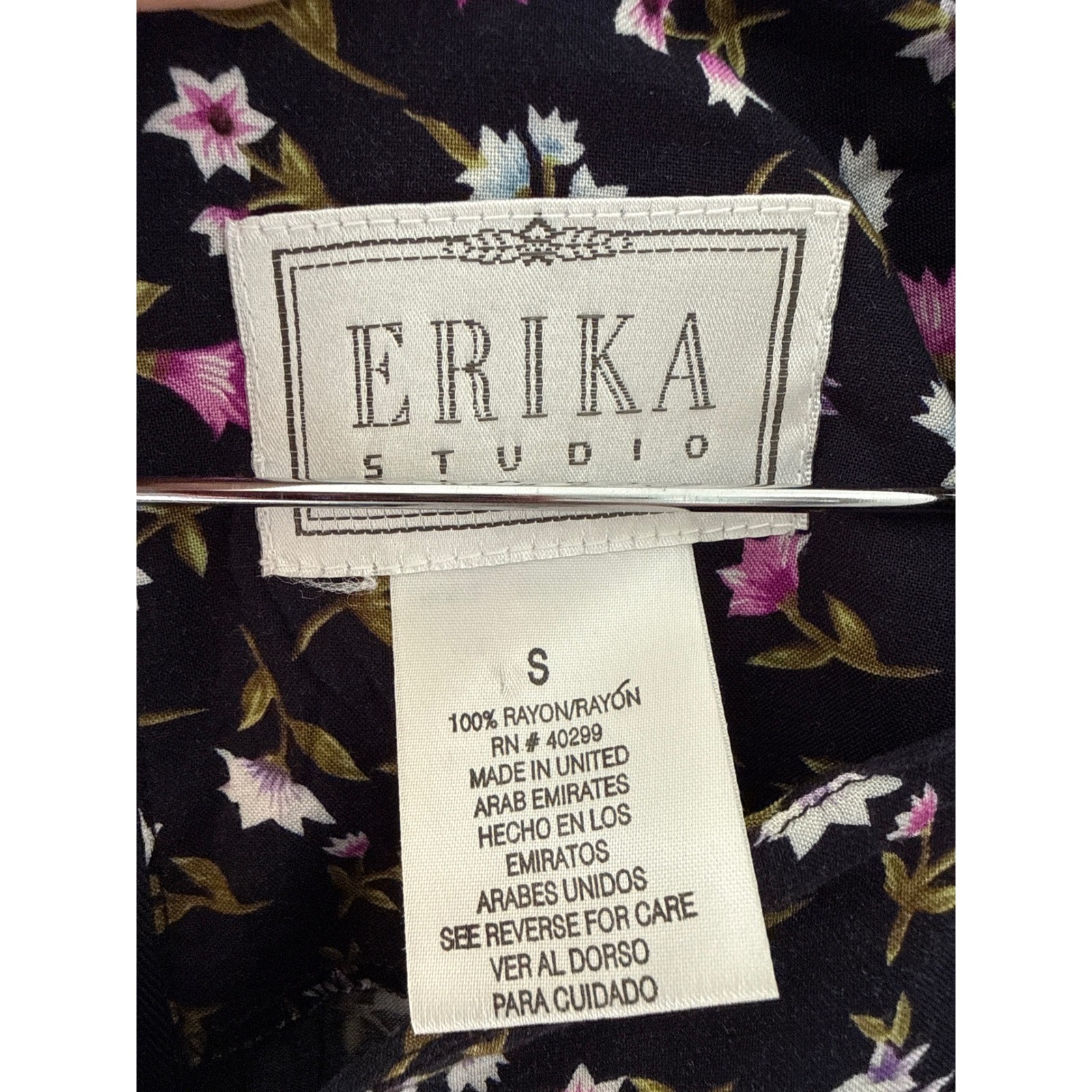 VTG Erika Studio Floral Romantic Midi Dress Sm Sweetheart Neckline Cottagecore