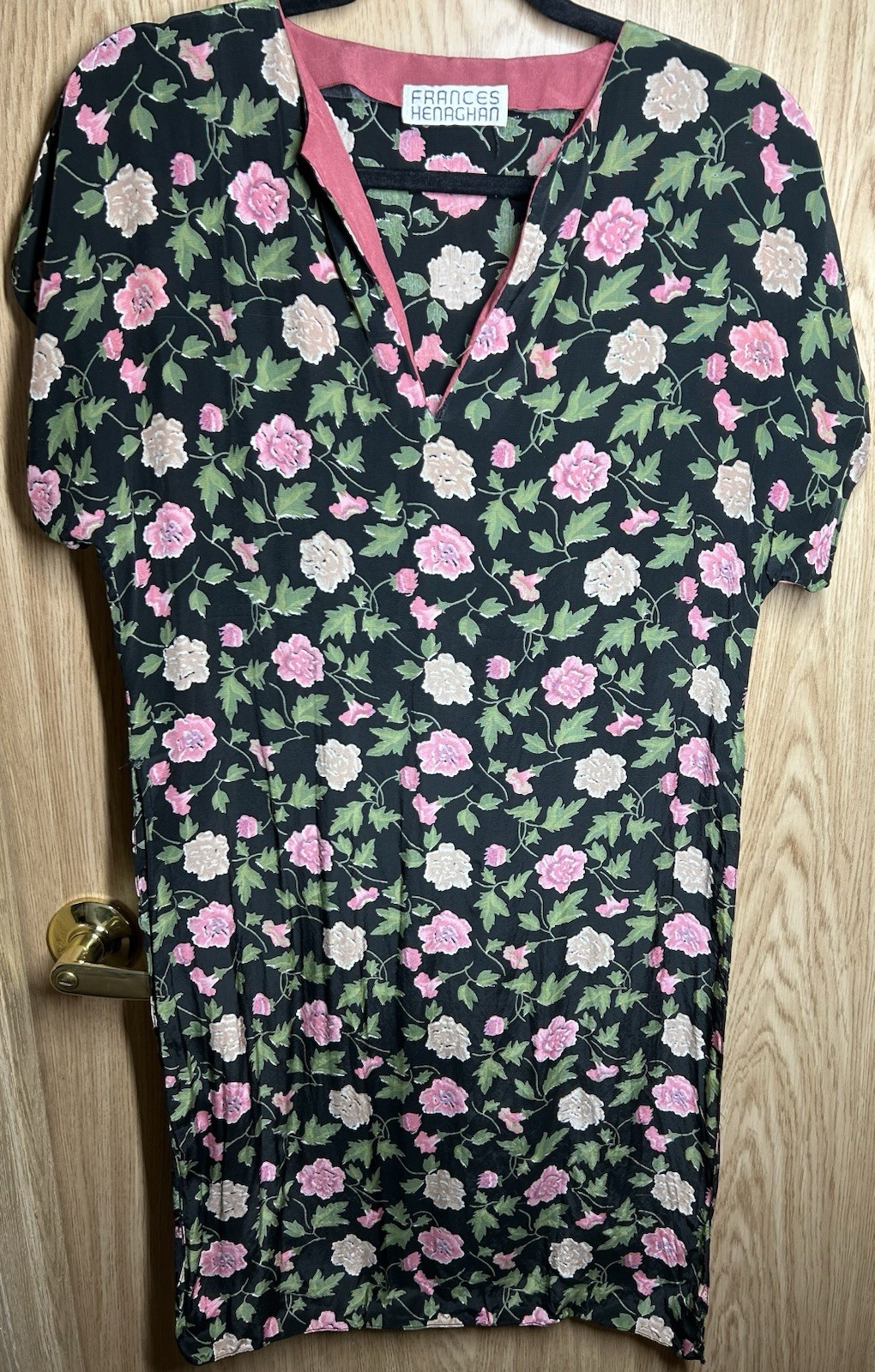 Vintage 70s Frances Henaghan Size M Floral Tunic Top