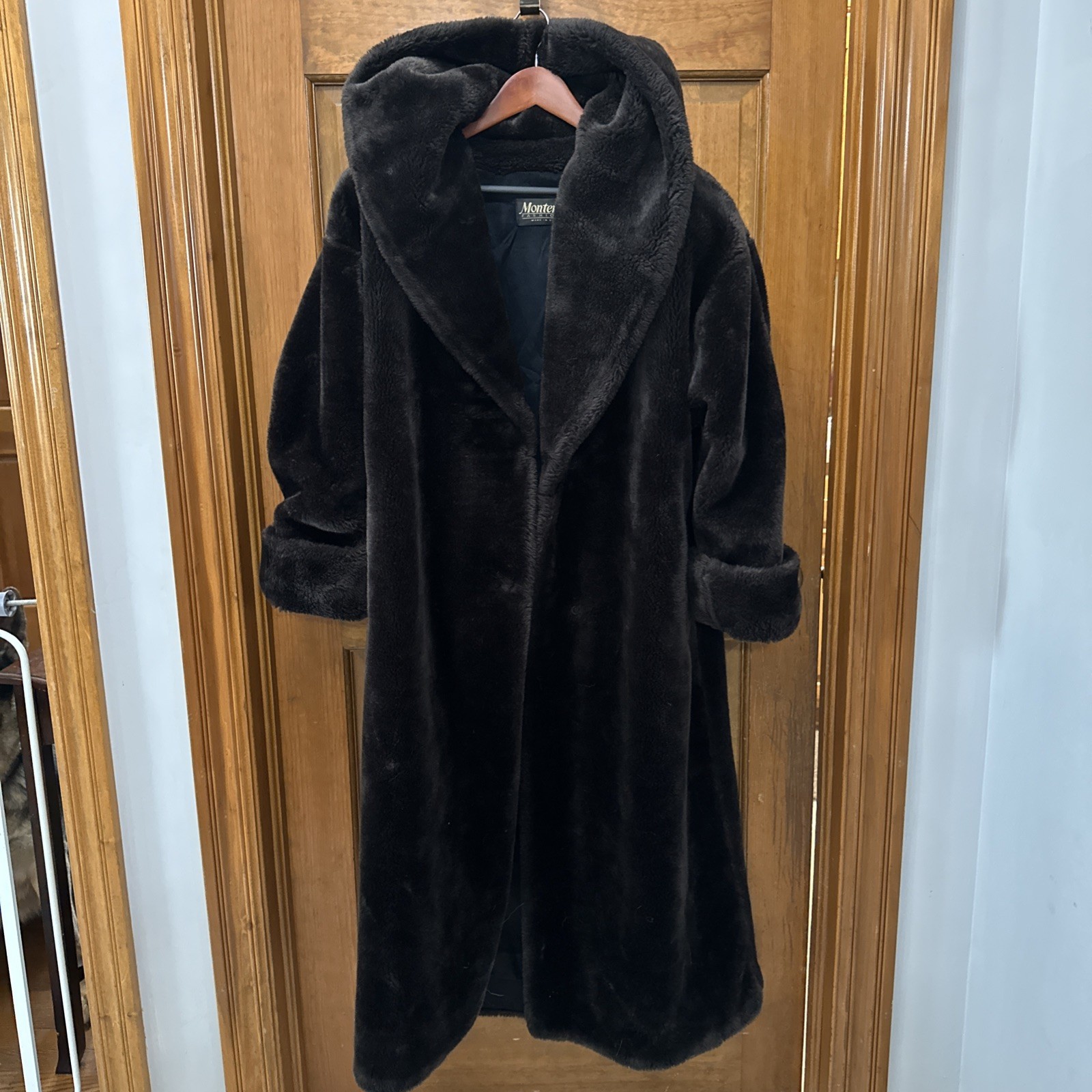 Vintage Monterey Fashions Faux Mink Fur Coat