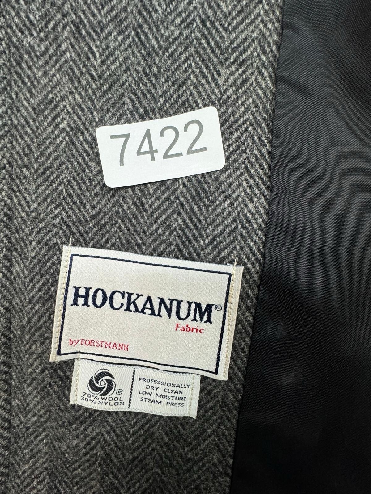 Vintage Loring Hockanum Coat Fabric by Forstmann Wool Gray Size M Made in USA
