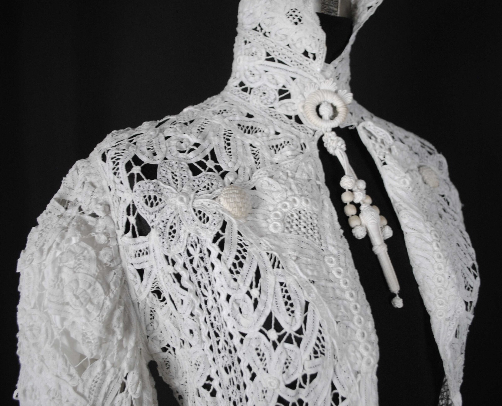 EDWARDIAN BATTENBURG TAPE LACE COAT 1908