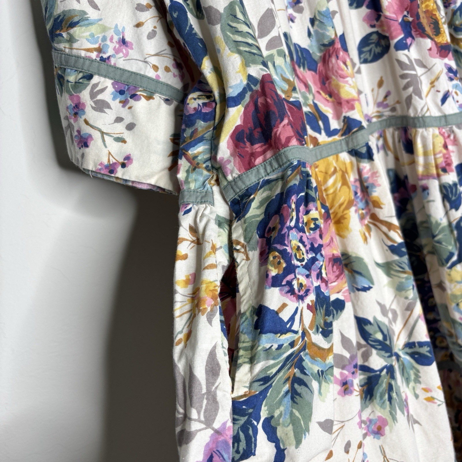 Dress Vintage 1970’s STAR OF INDIA Tiered Floral cotton Cottagecore Festival M