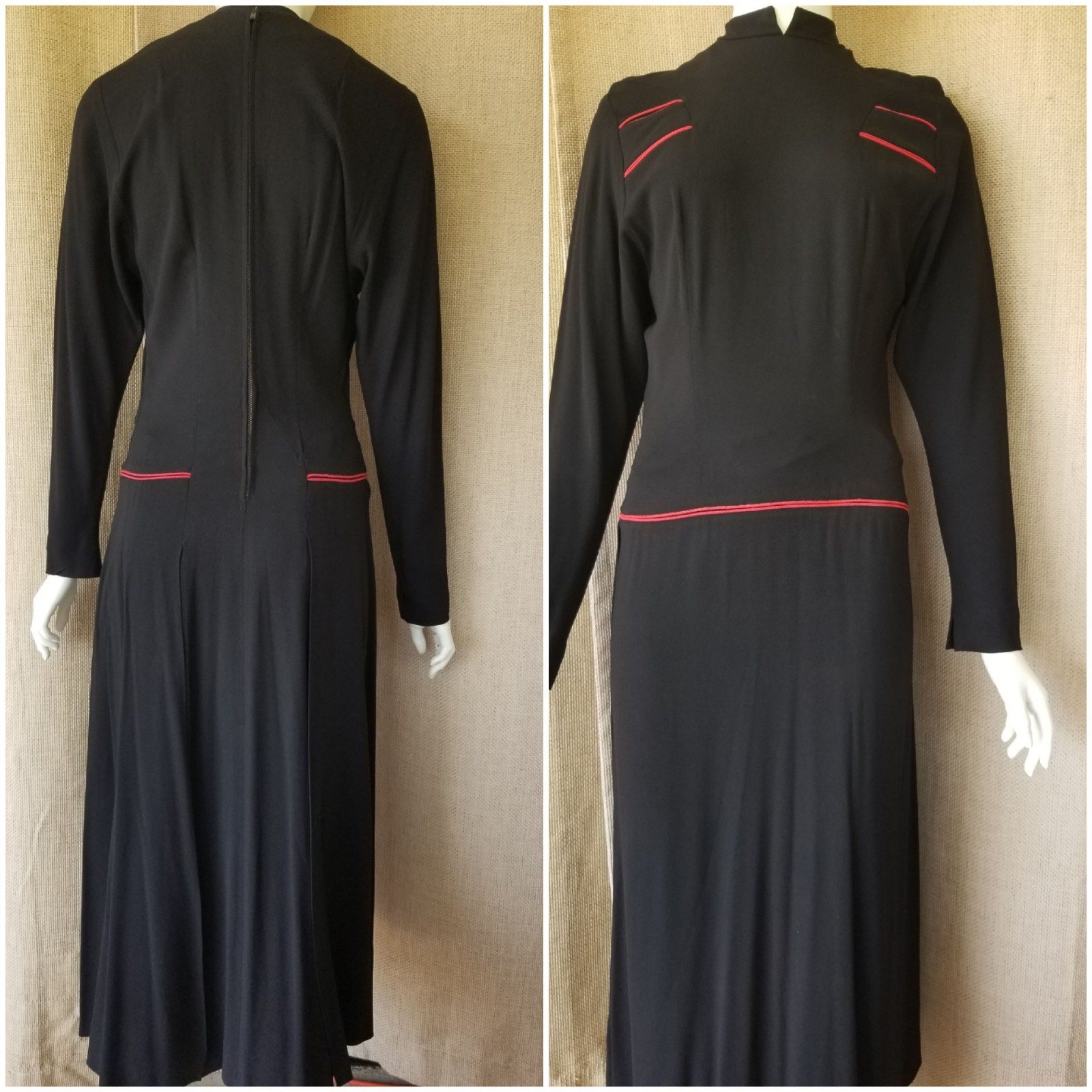 1940’s -Lot of 5- Glamorous Stunning Womens Vintage Clothing Dress Velvet Satin