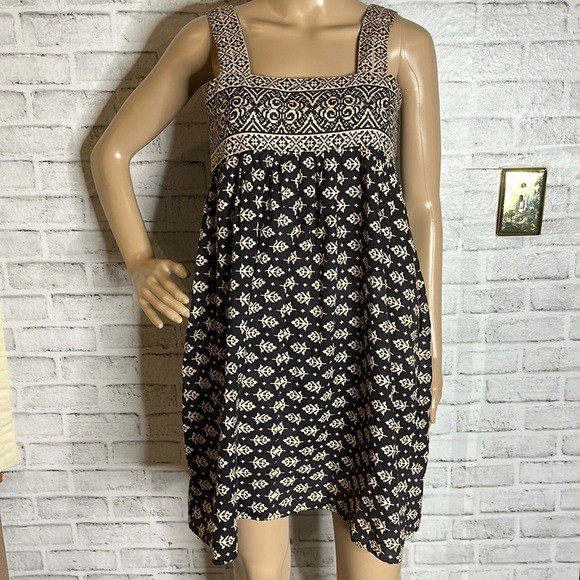 Ramona Rull vintage 70s cotton floral print sleeveless mini dress small s