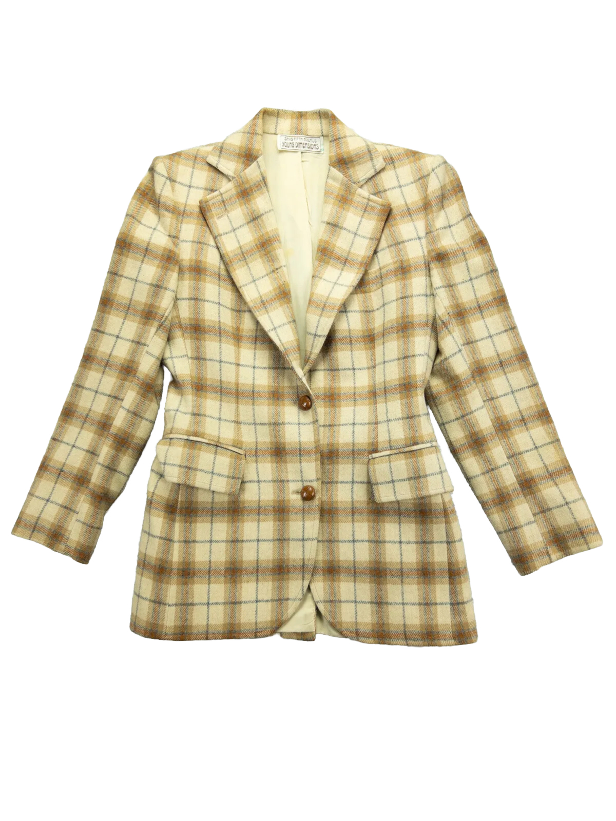 Sax Fifth Ave Yong Dimensions plaid jacket 2 button see details VINTAGE