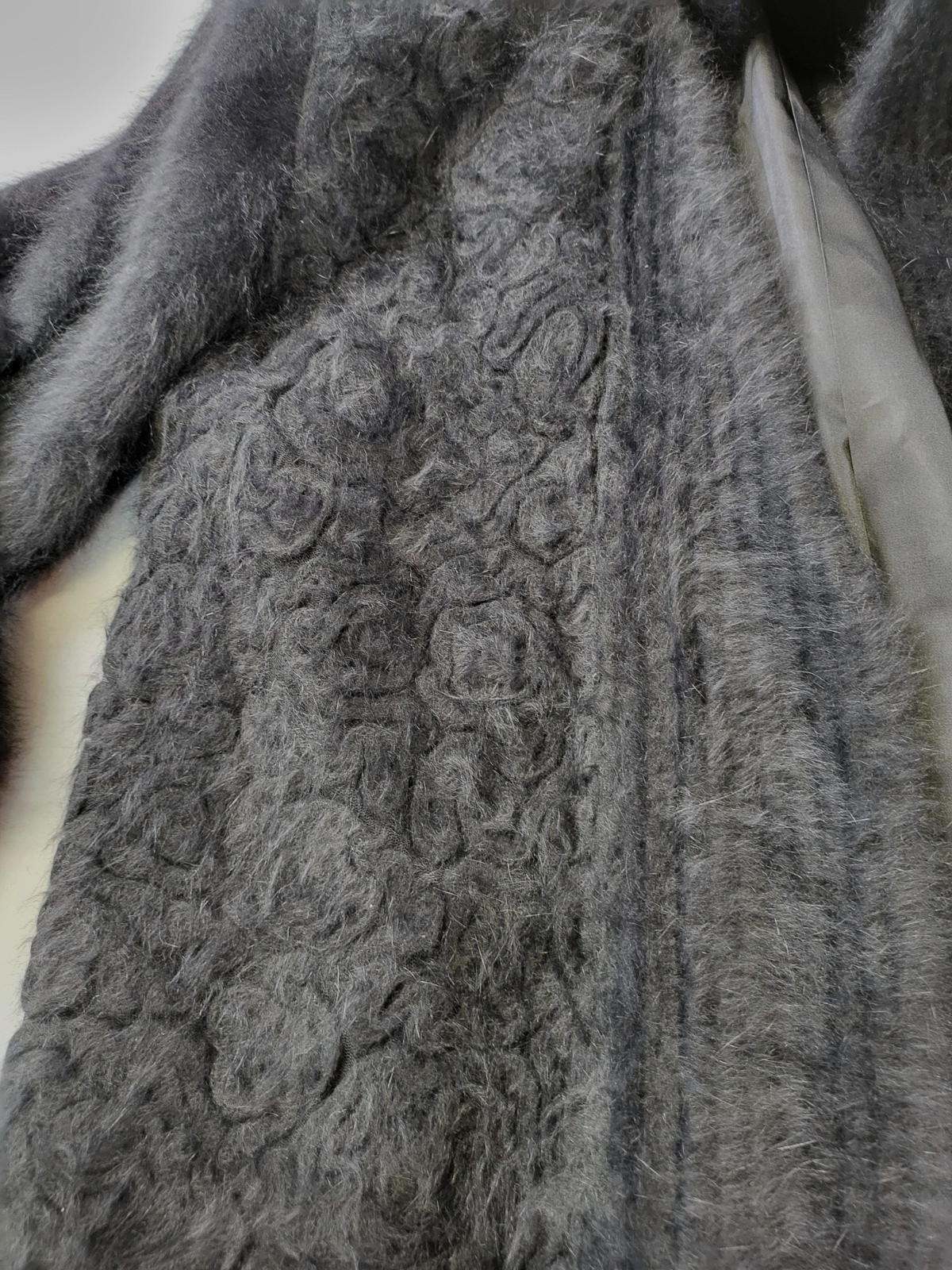 VTG BIG STAR Keo Sung Cardigan Sweater Black Angora Furry Fuzzy Luxurious XL/1X