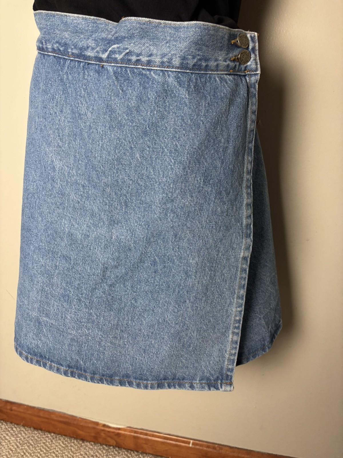 Vintage Delta Burke Jeanswear Medium Wash Above The Knee Jean Skort