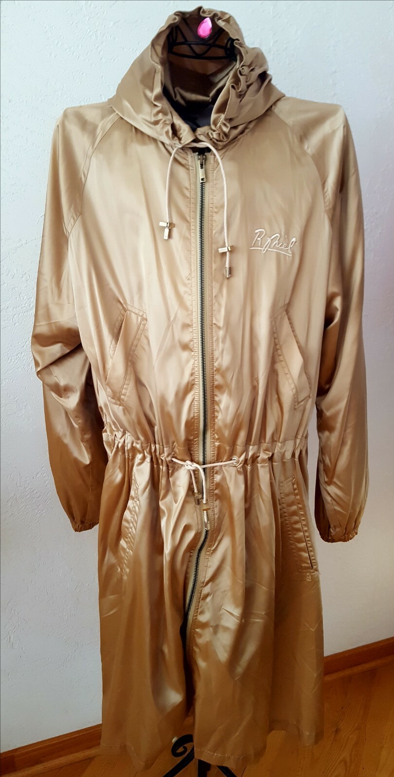 New~Vintage Sonia Rykiel Paris ~Gold Oversized Hooded Coat ~ Size T44/ UK 14-16
