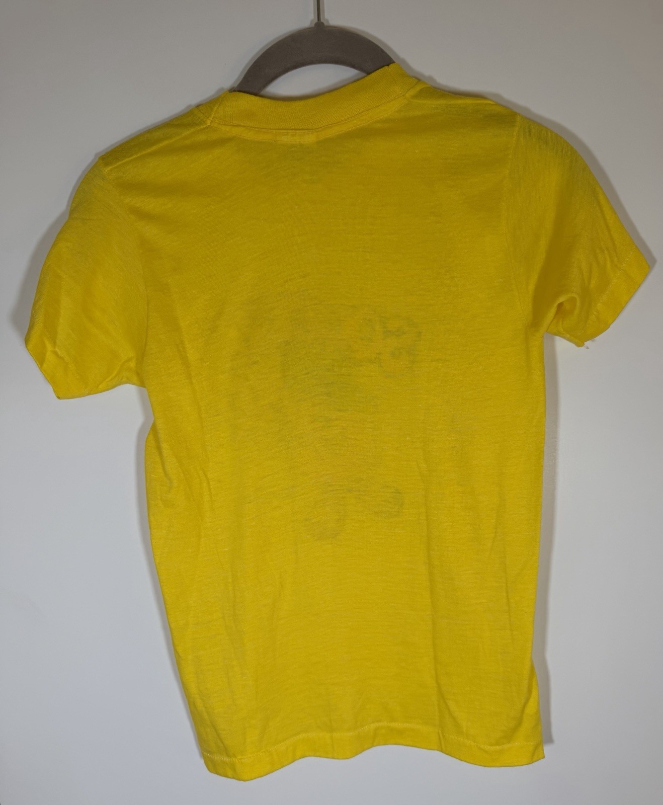 Vintage 70s Screen Stars neon yellow Squeeze Me Florida baby tee S single stitch