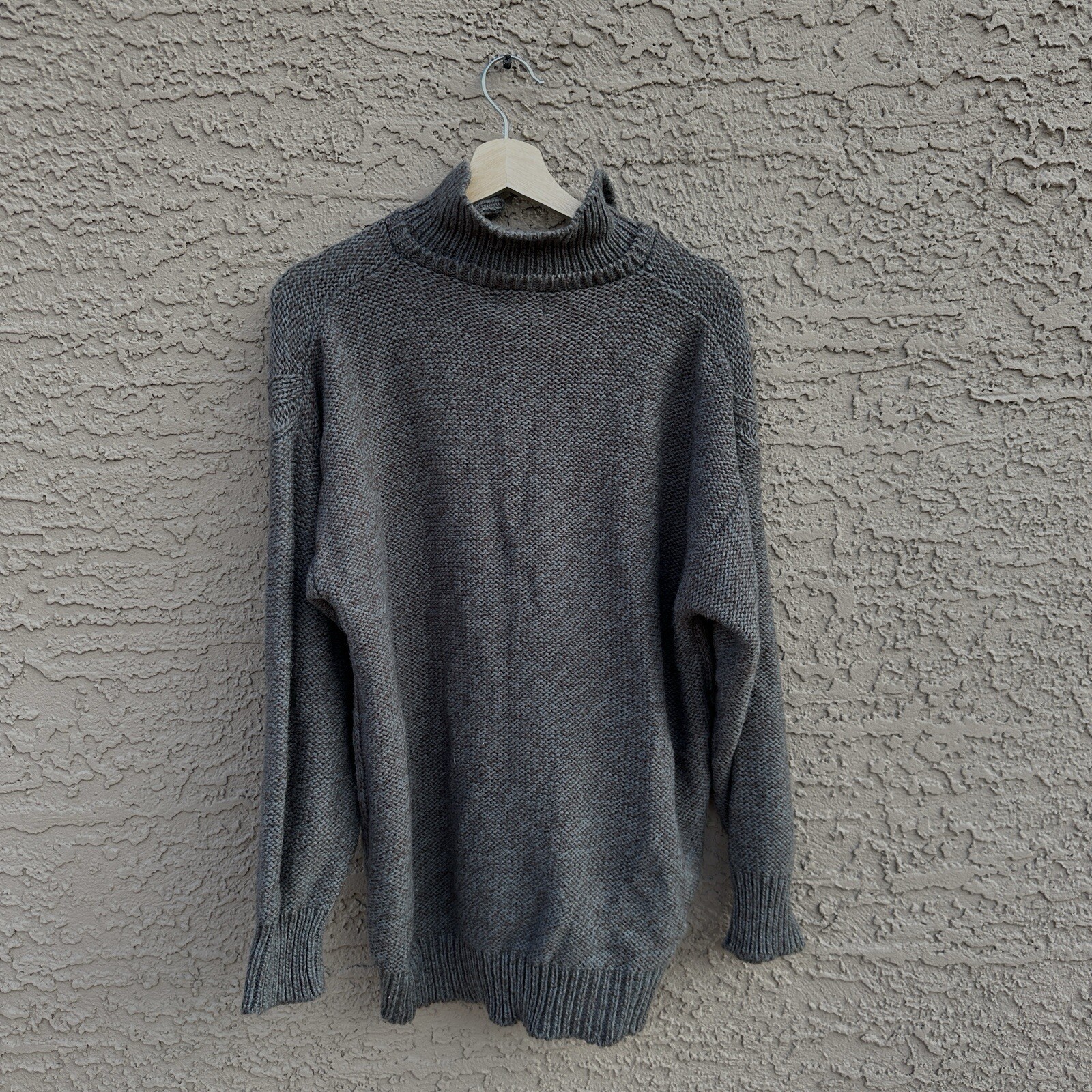 Vintage Wool Blend Boundary Waters Brown & Gray Collared Sweater Size 16/18