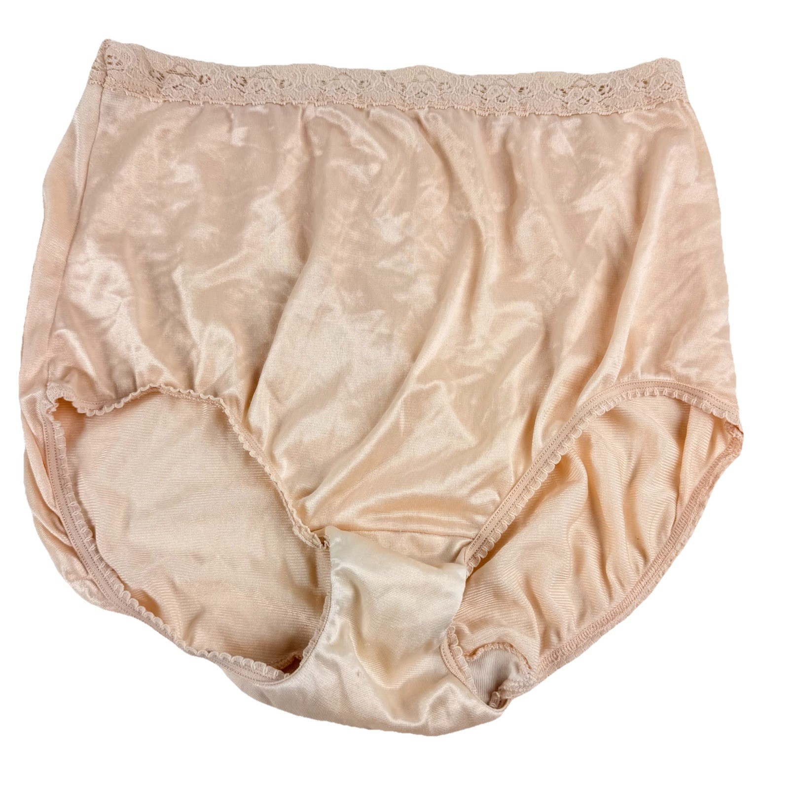Vintage Warners Perfect Measure Panties Sz 6 Satin Lace Shiny Silky Second Skin