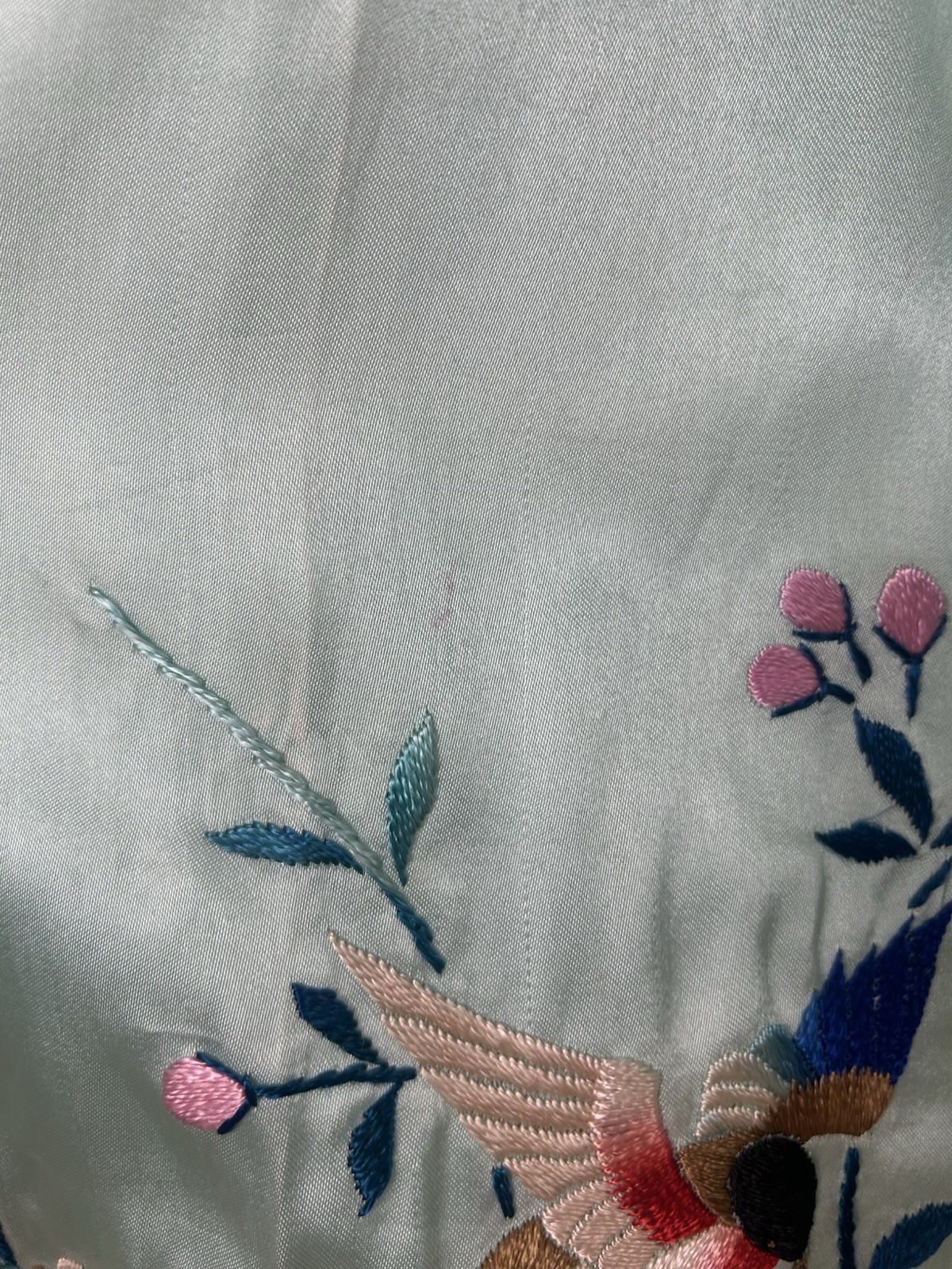 1940’s Yokohama Hand Embroidered Kimono Robe Housecoat Never Worn WW11 Japan