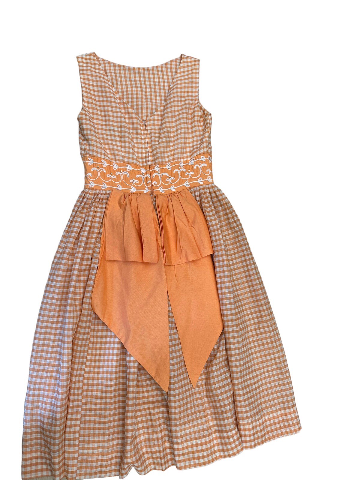 Vintage 1960’s Stanton Jrs. Gingham Cottagecore High Waisted Trill Dress