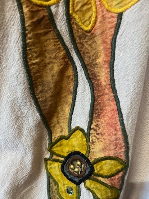 Vintage Alfredo’s Wife Women’s Top Size L/XL Black Floral Embroiled 70s 80s