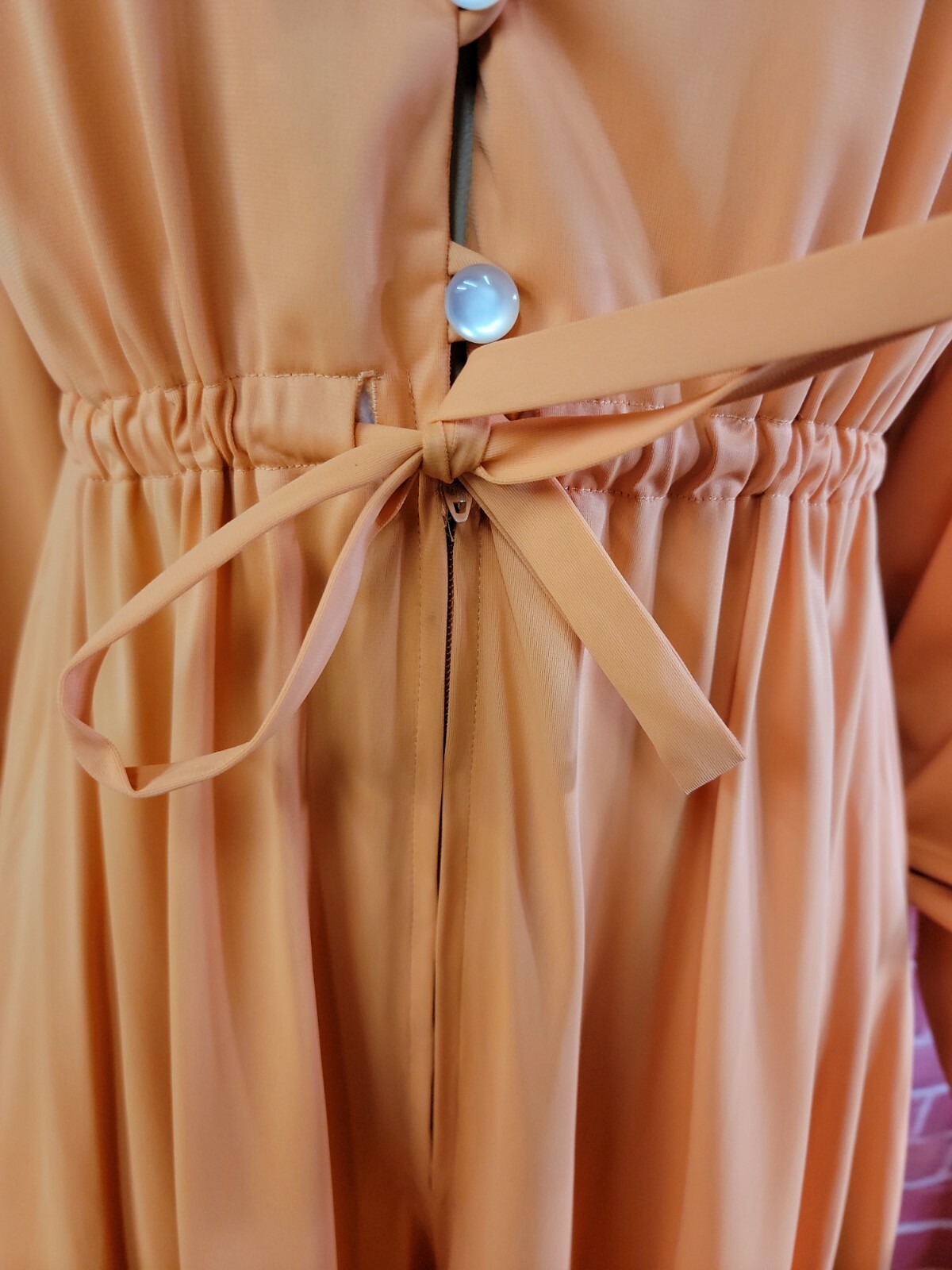 Vanity Fair, Peignoir Vintage Lingerie UNIQUE STYLE Jumpsuit Orange Sz 12 #CB4