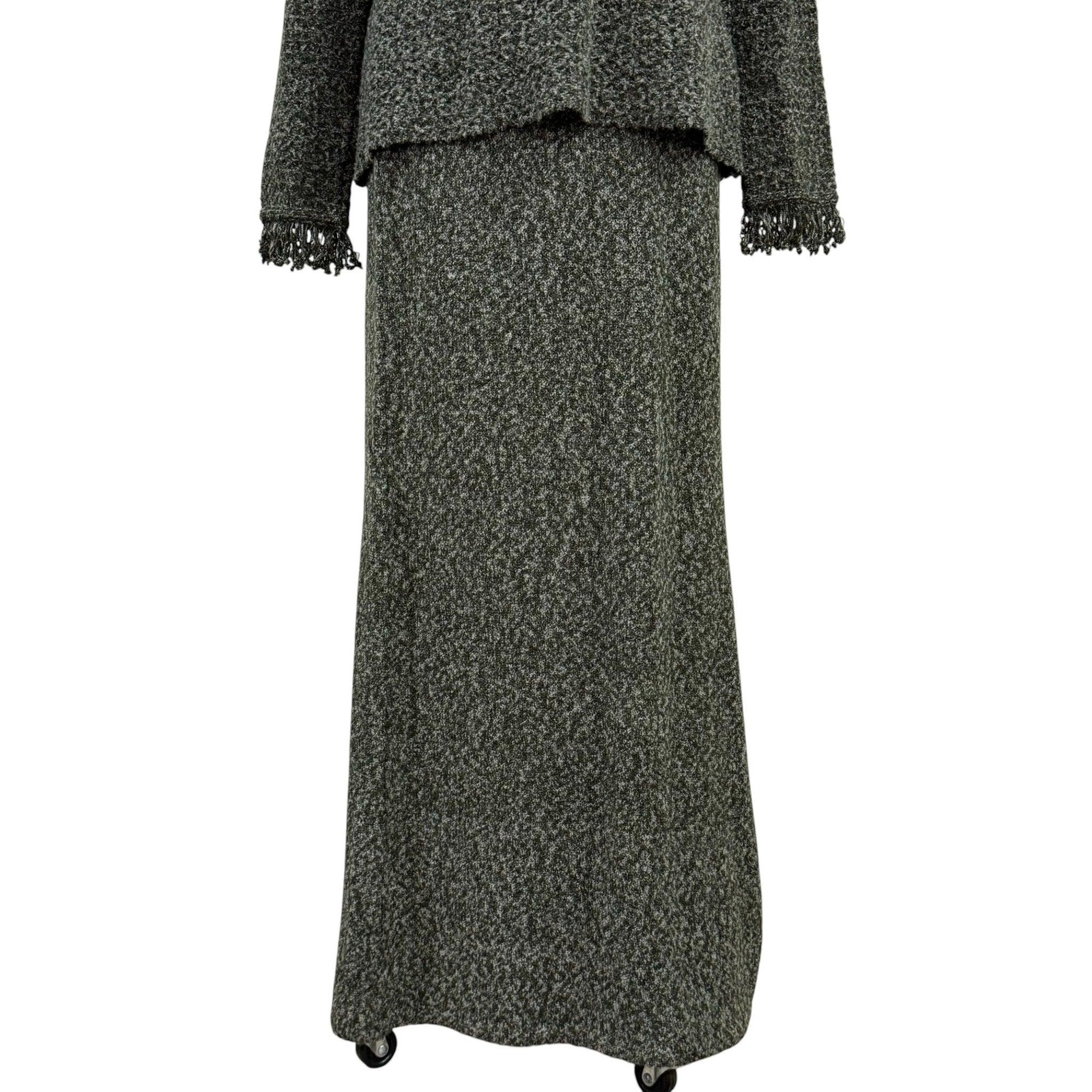 Vintage 90s Two-Piece Knit Long Skirt Set Size Medium
