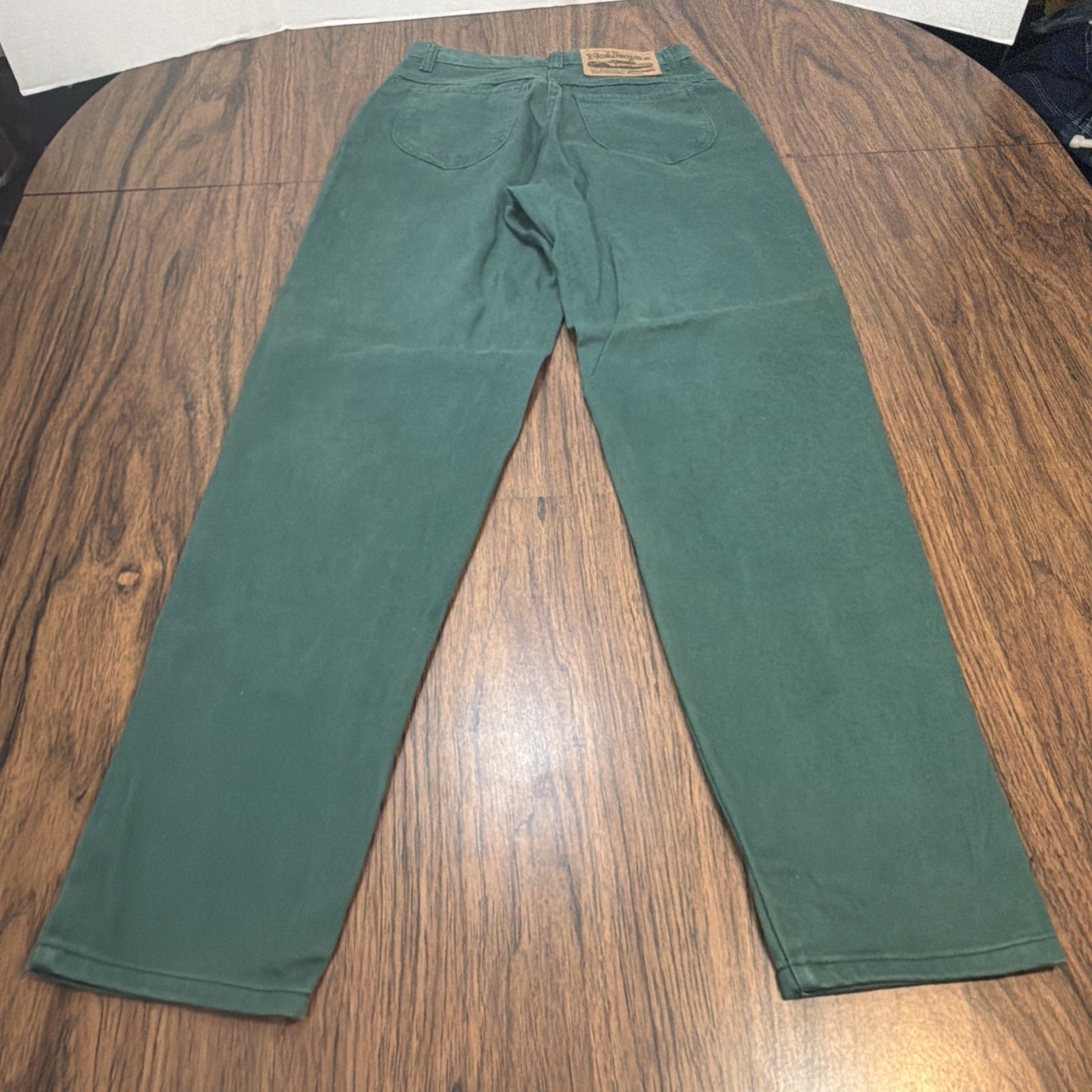 No! Jeans Absolutely Blues Vtg Green Denim Jeans size 5 MOM high waist 25×30