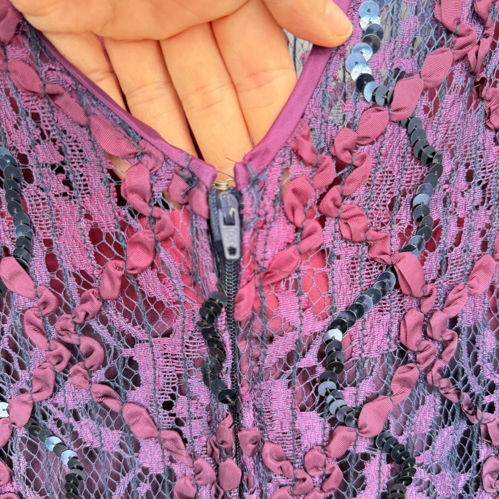 HW Collections VTG Fairy Core Formal Lace Drop Waist Whimsygoth Dress Sz 16**