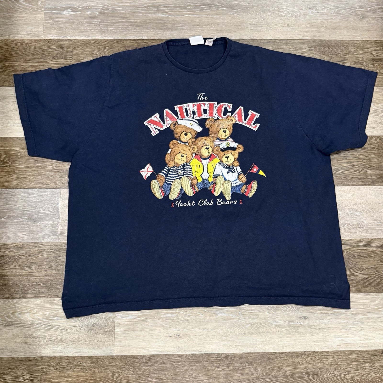 Vtg BOBBIE BROOKS T-Shirt Women’s Sz 26W/28W Yacht Club Bears Nautical 90s SEE