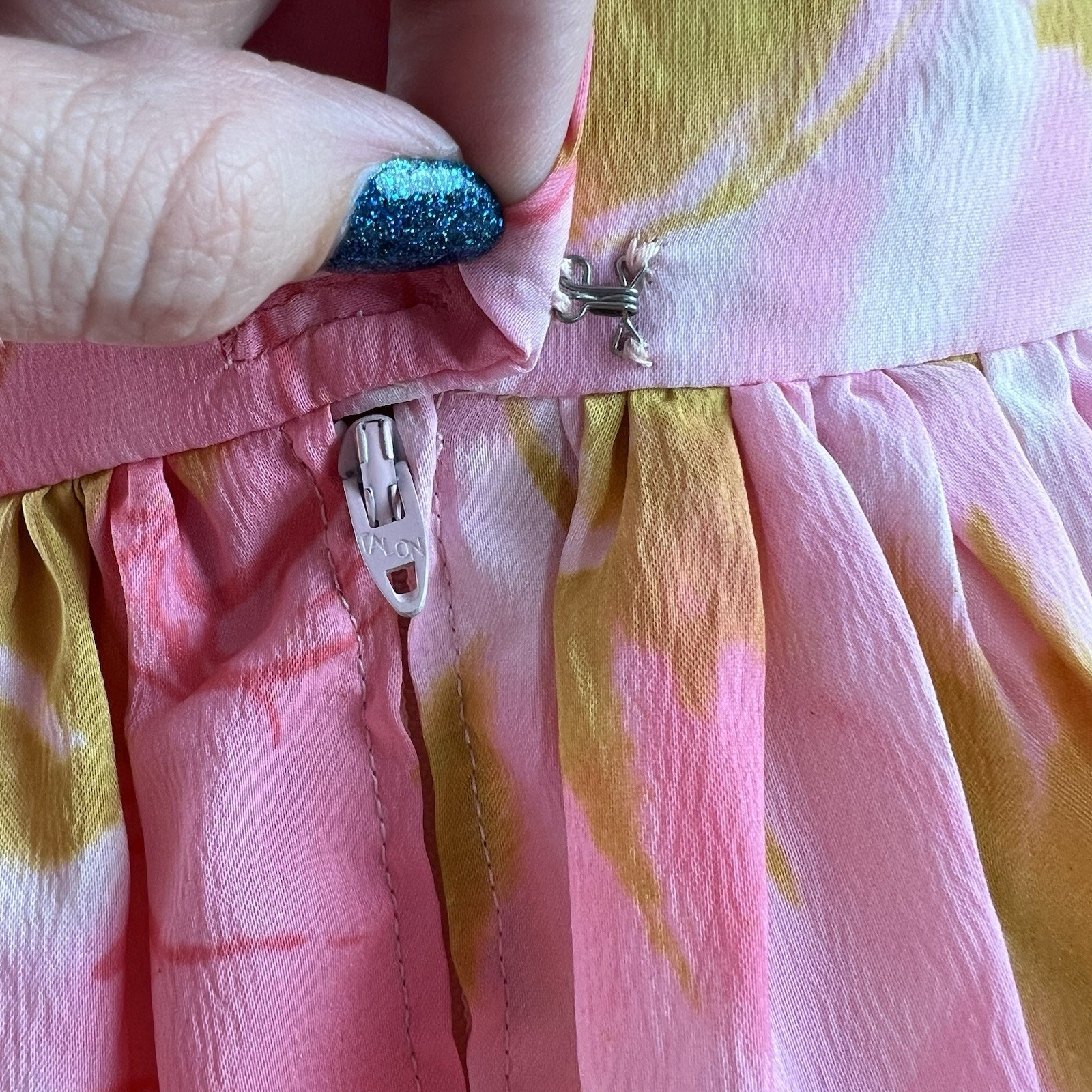 1950s Dress Vintage Pink Floral Rose Print Full Skirt A Line Retro Rockabilly