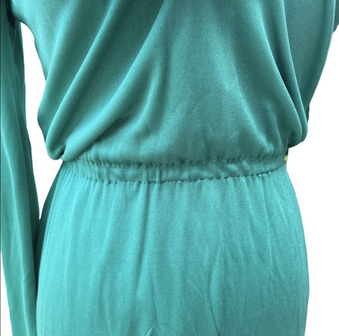Vintage Morty Sussman Mollie Parnis Boutique Green Knit Dress Luxury Sz sm/md