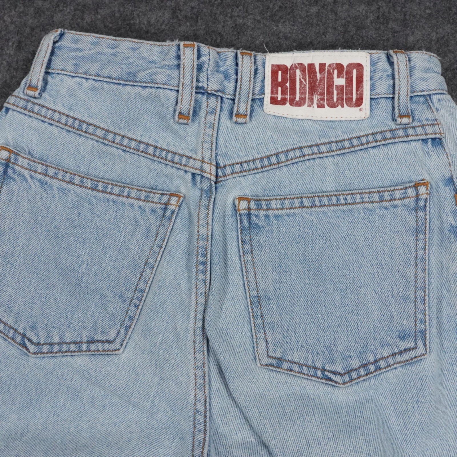 Vintage Bongo High Waisted Slim Tapered Jeans Light Stone Wash 3-R CH10001-I