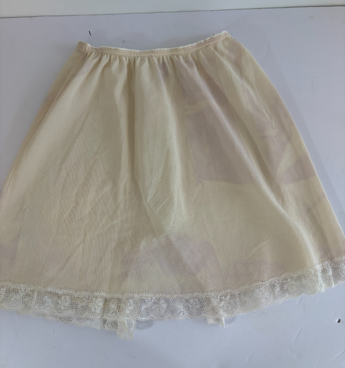 Vintage Mini Half Slip Womens XS Ivory