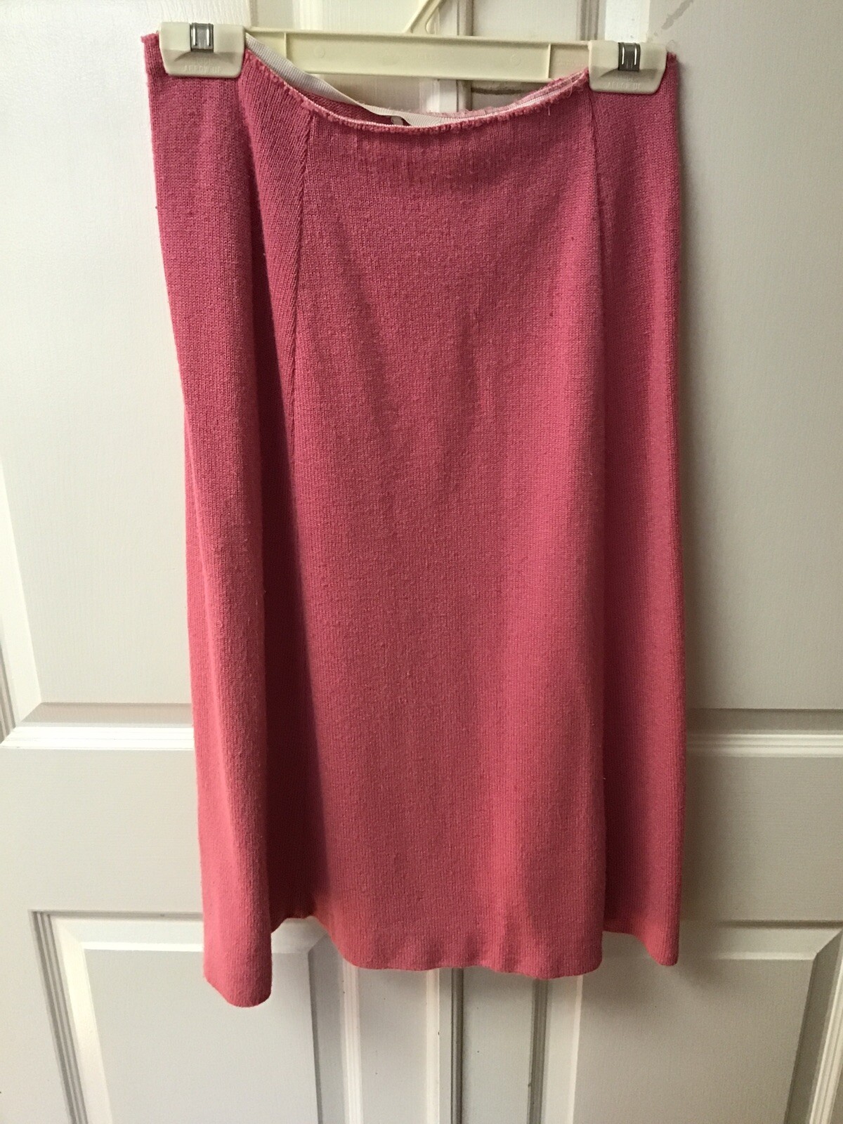 VTG Schrader Sport Sweater Knit 70s Skirt Set Sz 6 Rose Pink