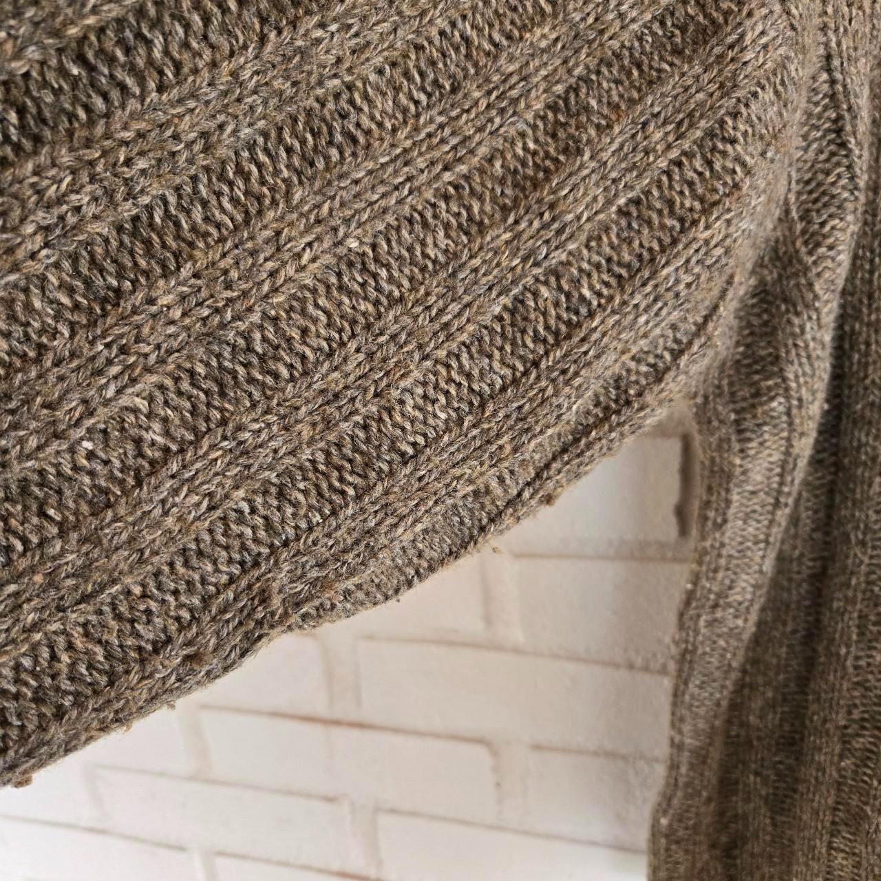 Vtg 90s Y2K Cotton Wool Blend Knit Sweater, Earthy, Brown, Vneck, Sonoma, Size L