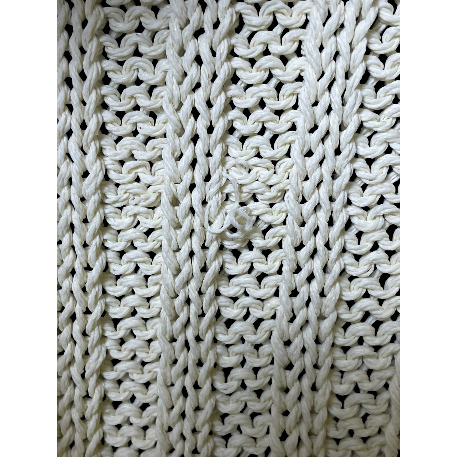 Vintage Balenciaga Knit Ivory Crochet Sleeveless Women Vest From Japan Medium
