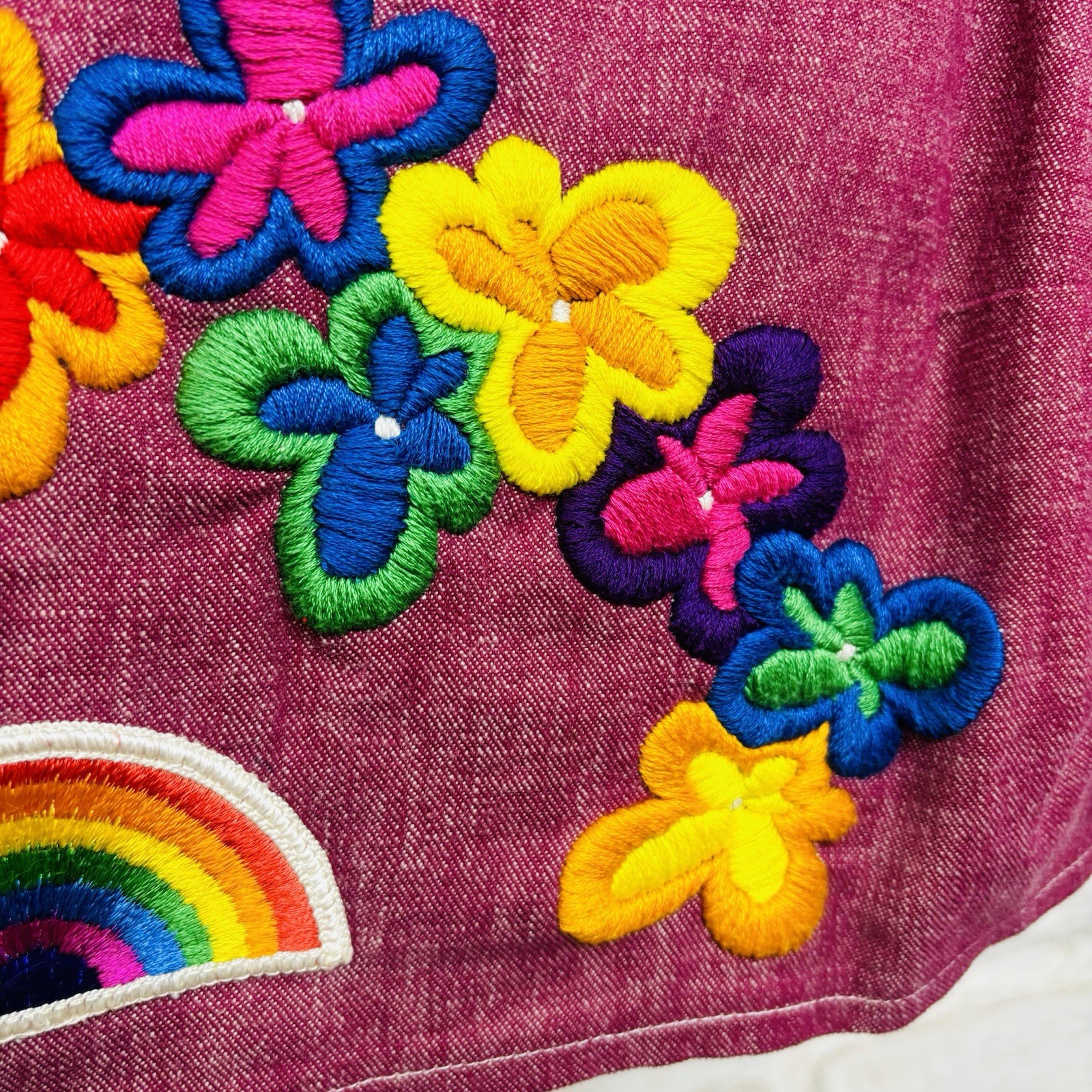 Vintage 60s Handmade Hippie 2-piece Set Bell Bottoms Flare Leg Embroidered OOAK