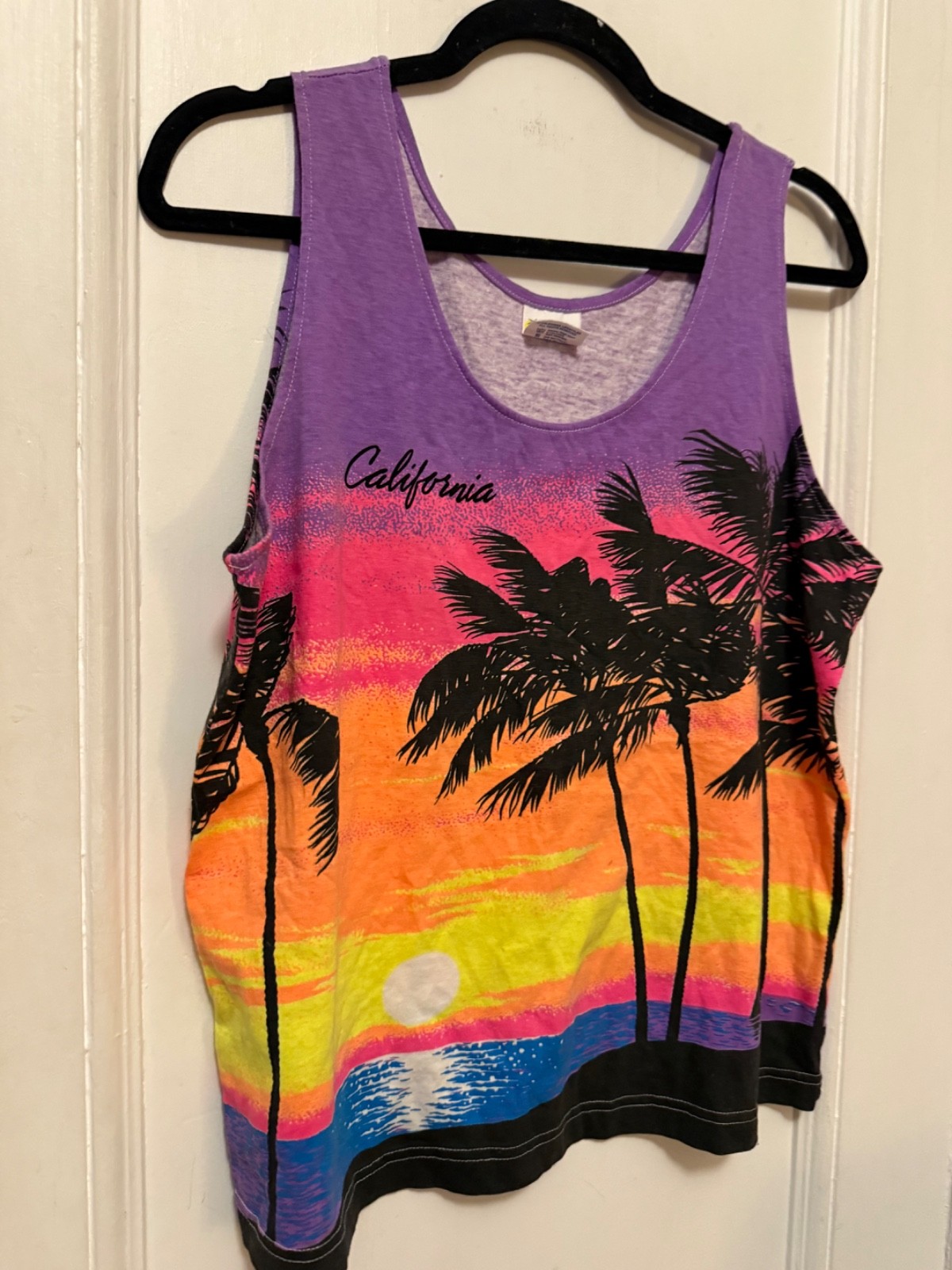 Vintage 80s 90s California All over Print Tank Top Size M Lifestyles