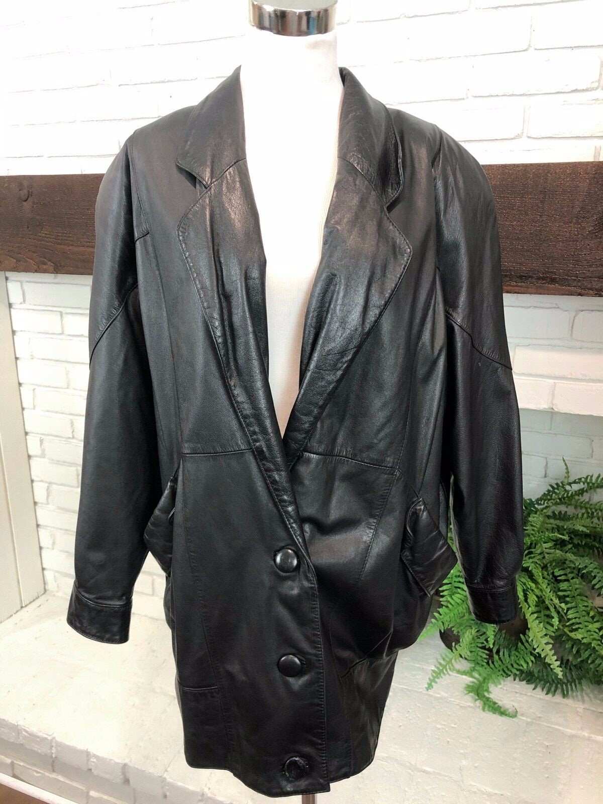 Vintage Wilson Black Leather Jacket Size M Removable Thinsulate Lining