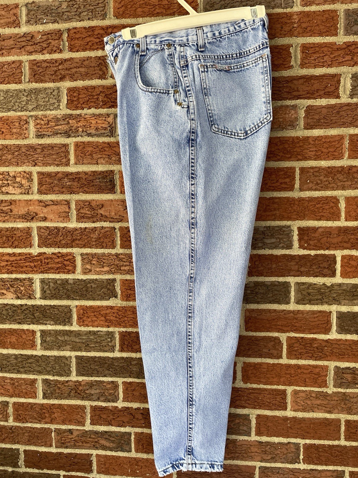 Vintage Zena 90s Y2K High Waist Denim Distressed Tapered Blue Mom Jeans 26 Waist