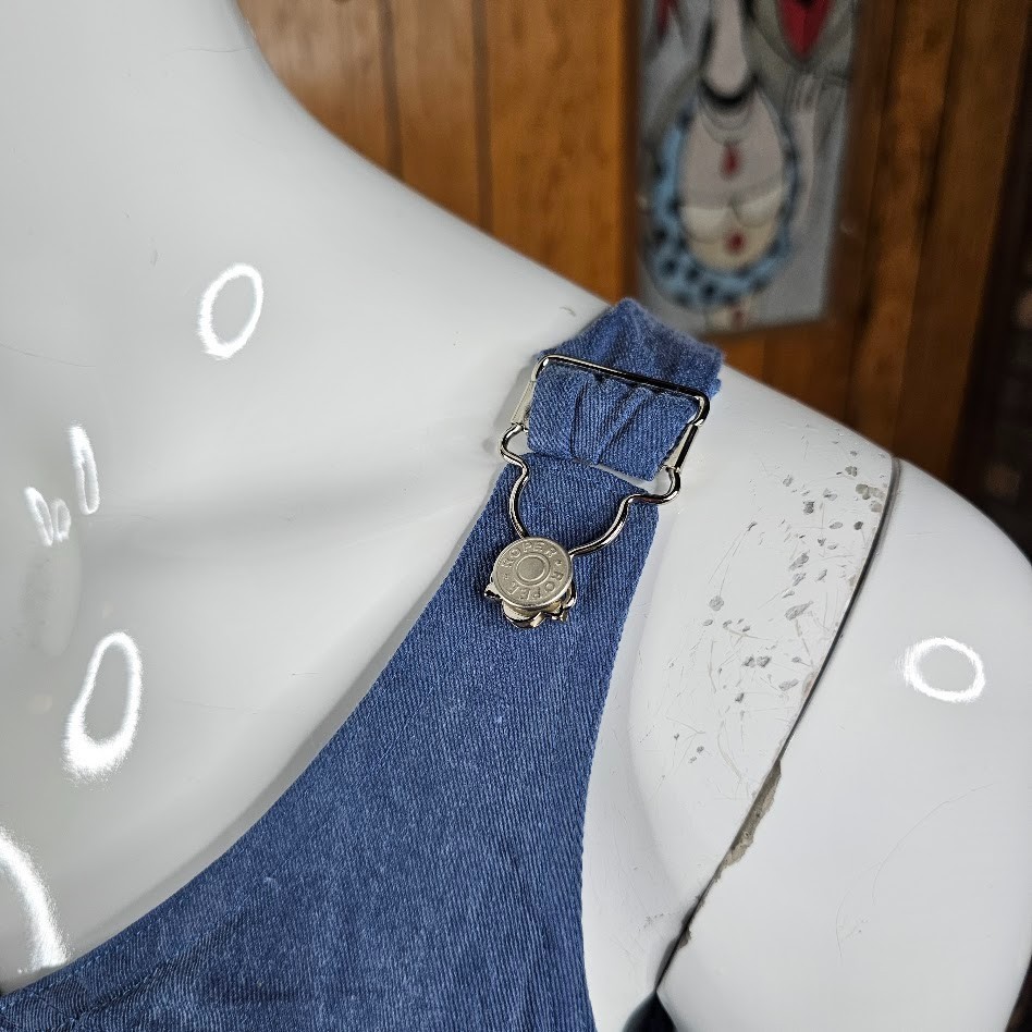 Vtg 90s do 70s Cowgirl Renaissance Western Chambray Denim Vest Hillbilly Top XS