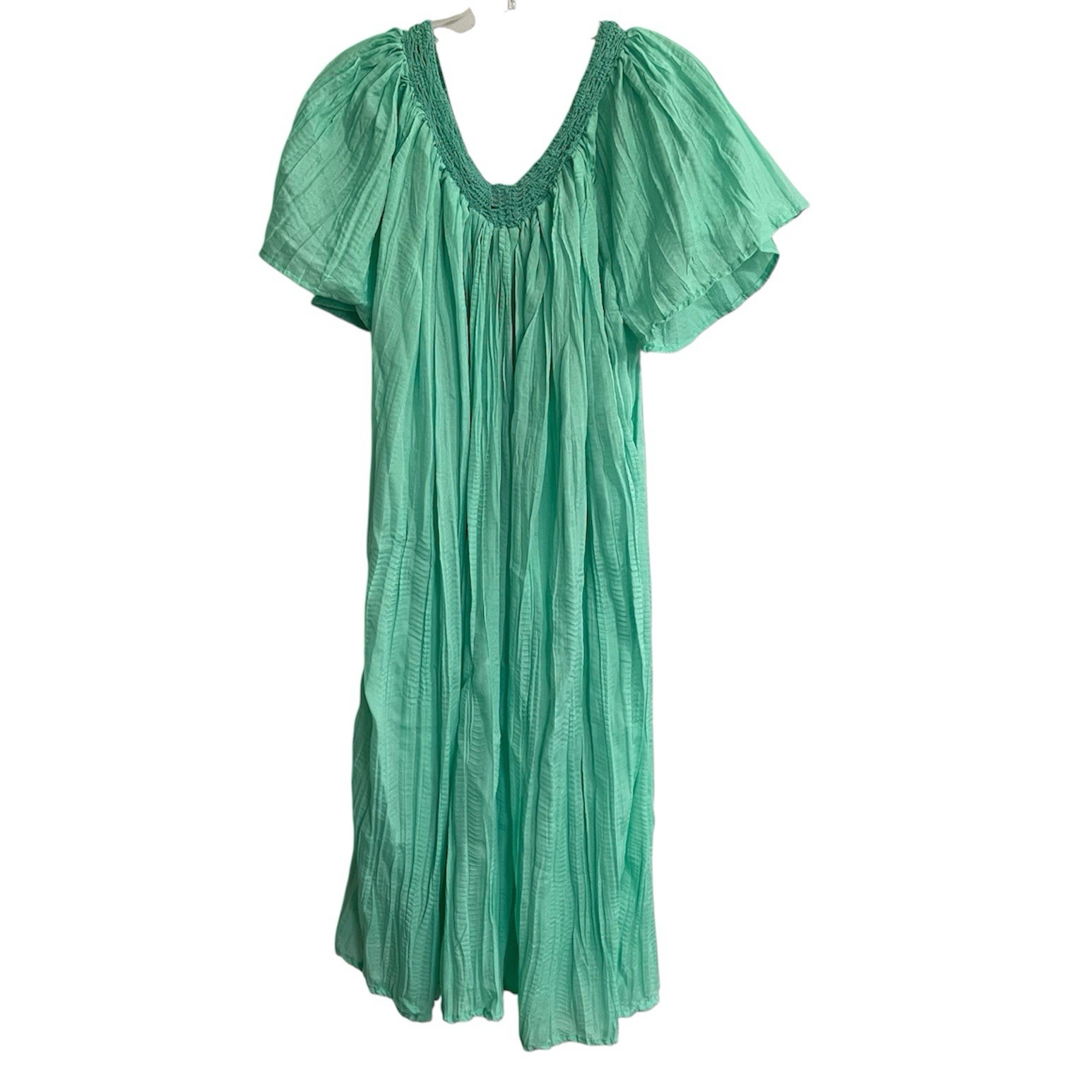 Vintage Mumu House Dress Jessica Bloom One Size OS Green Cottage Core Crochet