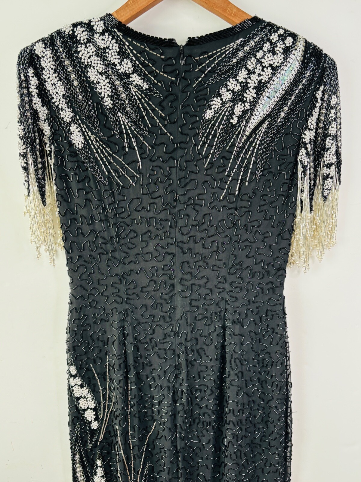 VTG 80’S LILLIE RUBIN EMBELLISHED BEADED SEQUIN EVENING COCKTAIL DRESS GOWN*S