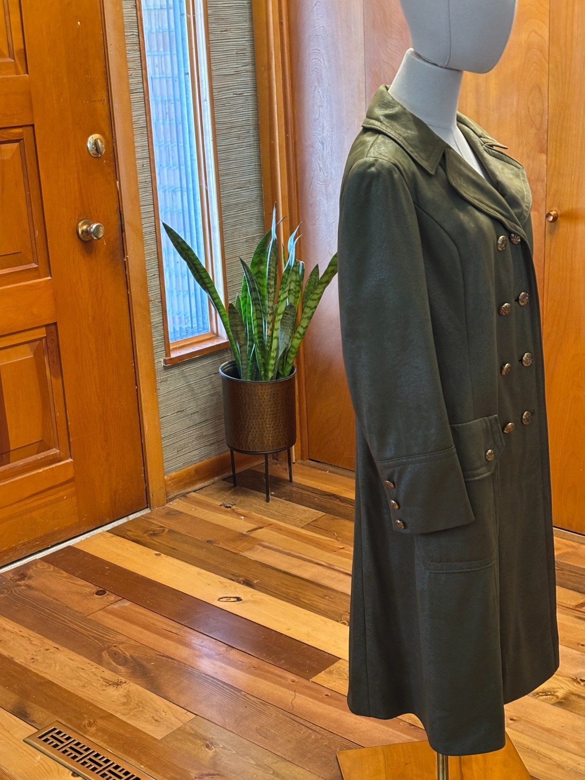 1950’s-1960’s Vintage Shagmoor Trench Coat Olive Green/Ladies M