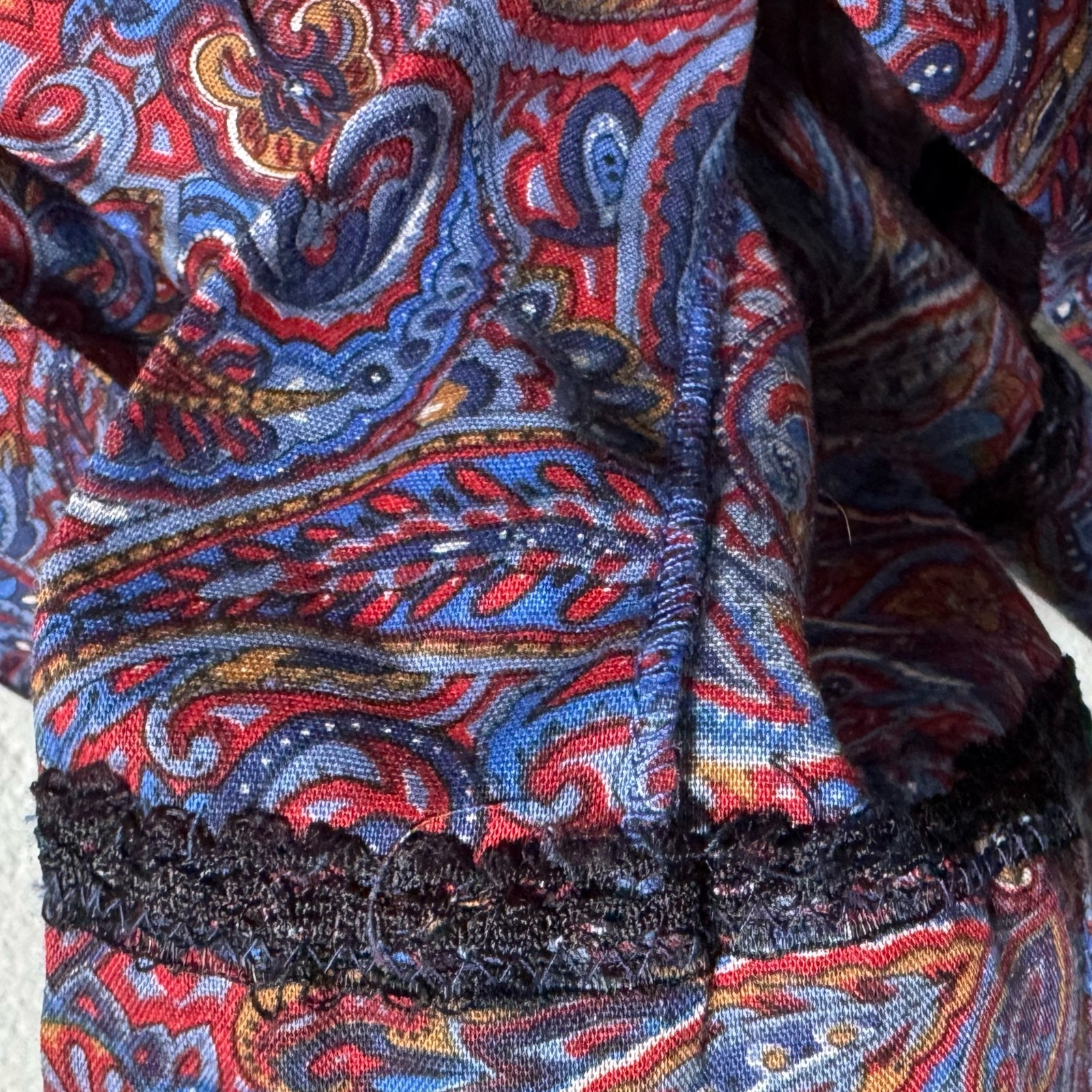 Vtg 60s Herman Geist Jewel Tone Paisley Pleated Button Up Midi Skirt Small 10